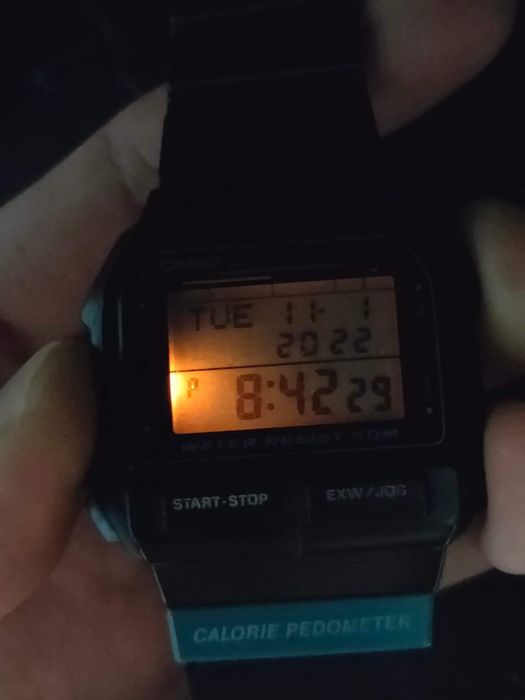 Rare Vintage Casio EXW-50 Calorie Pedometer Menâ S Digital Sports Watch Jdm 1980s