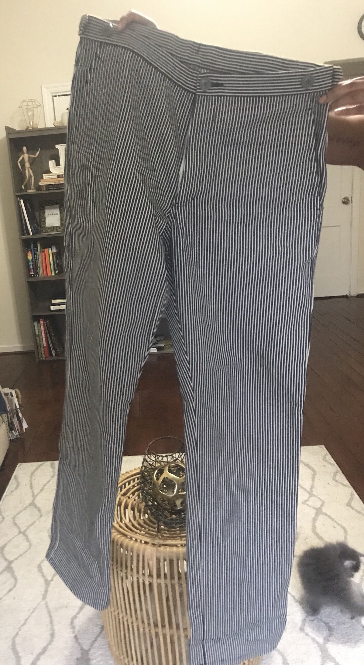 Comme des Garcons Homme Plus Pinstripes Twill pants 2001 Size US 33 - 2 Thumbnail