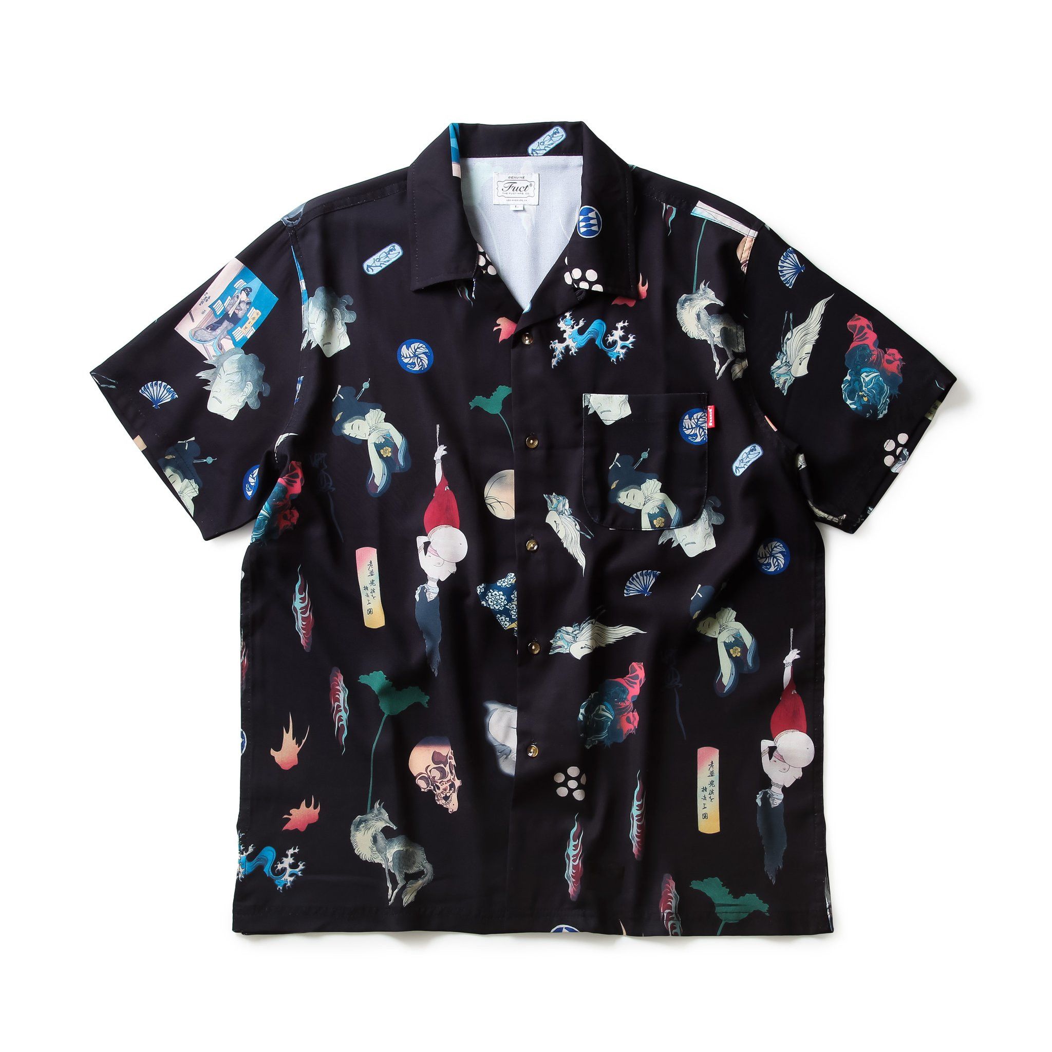 FUCT FUCT BEAUTY & VIOLENCE S/S II ALOHA BUTTON UP BLACK XL Size US XL / EU 56 / 4 - 1 Thumbnail