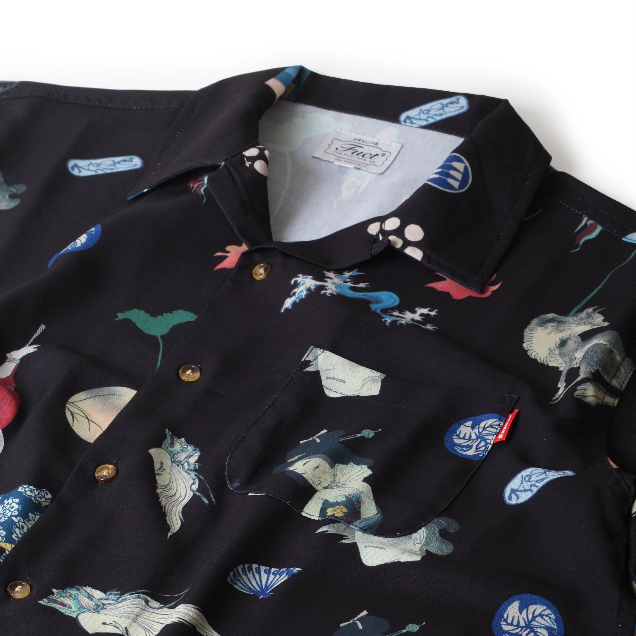 FUCT FUCT BEAUTY & VIOLENCE S/S II ALOHA BUTTON UP BLACK XL Size US XL / EU 56 / 4 - 2 Thumbnail