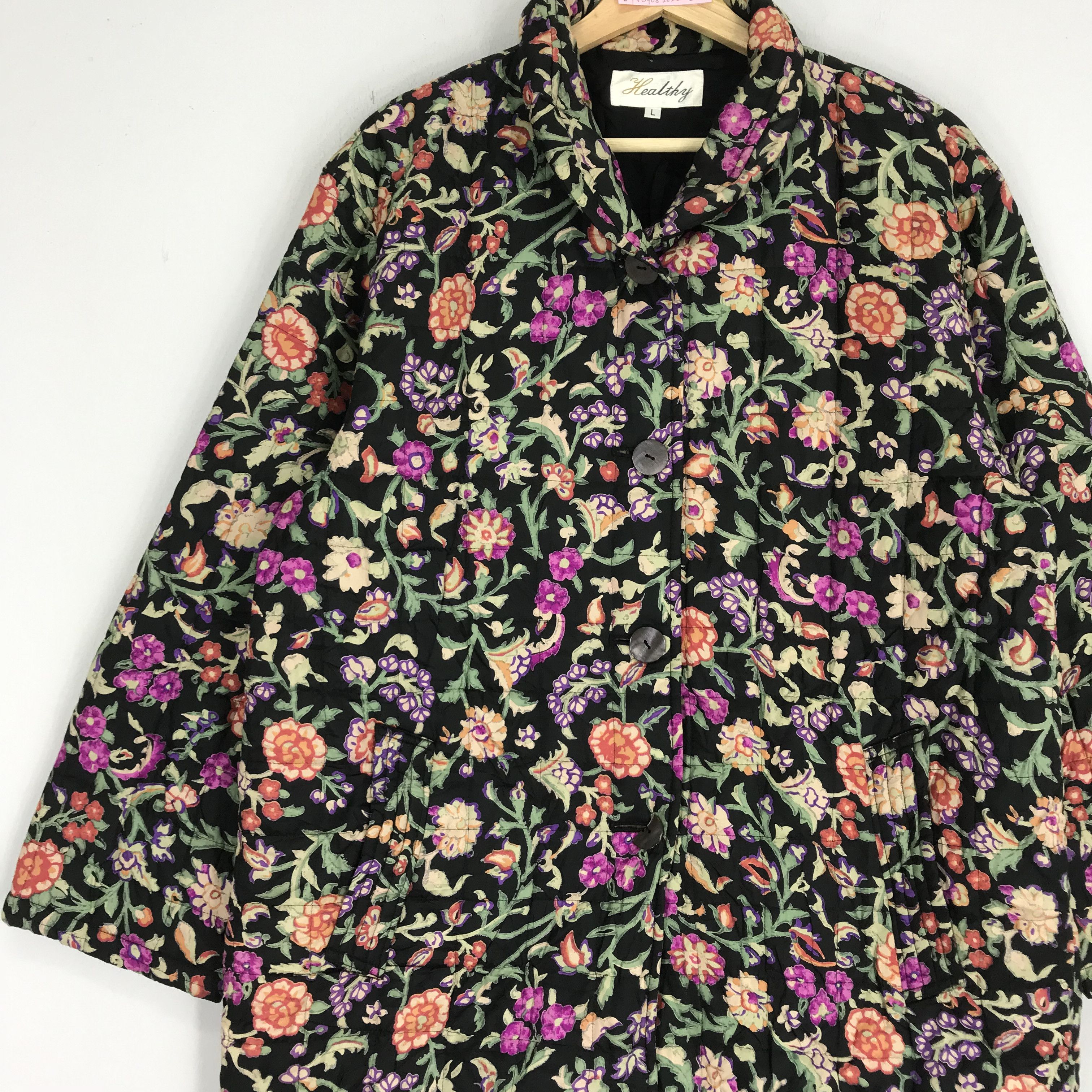 Arts & Science Vintage Pop Art Pattern Flowers Colourful Hippies Jacket Size US L / EU 52-54 / 3 - 3 Thumbnail