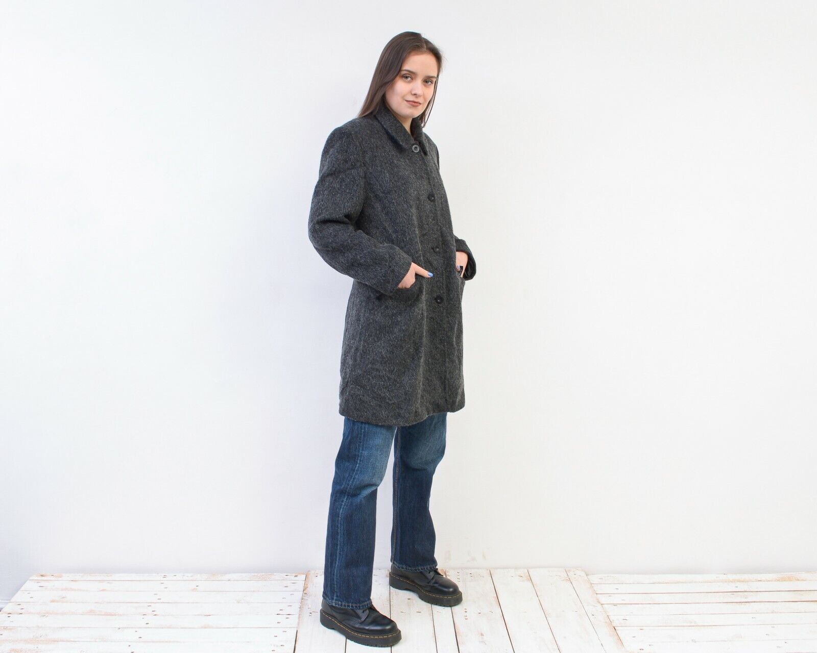 Burberry × Vintage Thomas Burberry Mohair Overcoat Coat Warm Jacket Buttons Size M / US 6-8 / IT 42-44 - 3 Thumbnail