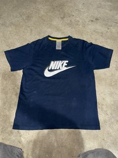 Vintage Nike - Blue Spell-Out Button-Up Jersey 1990s Medium