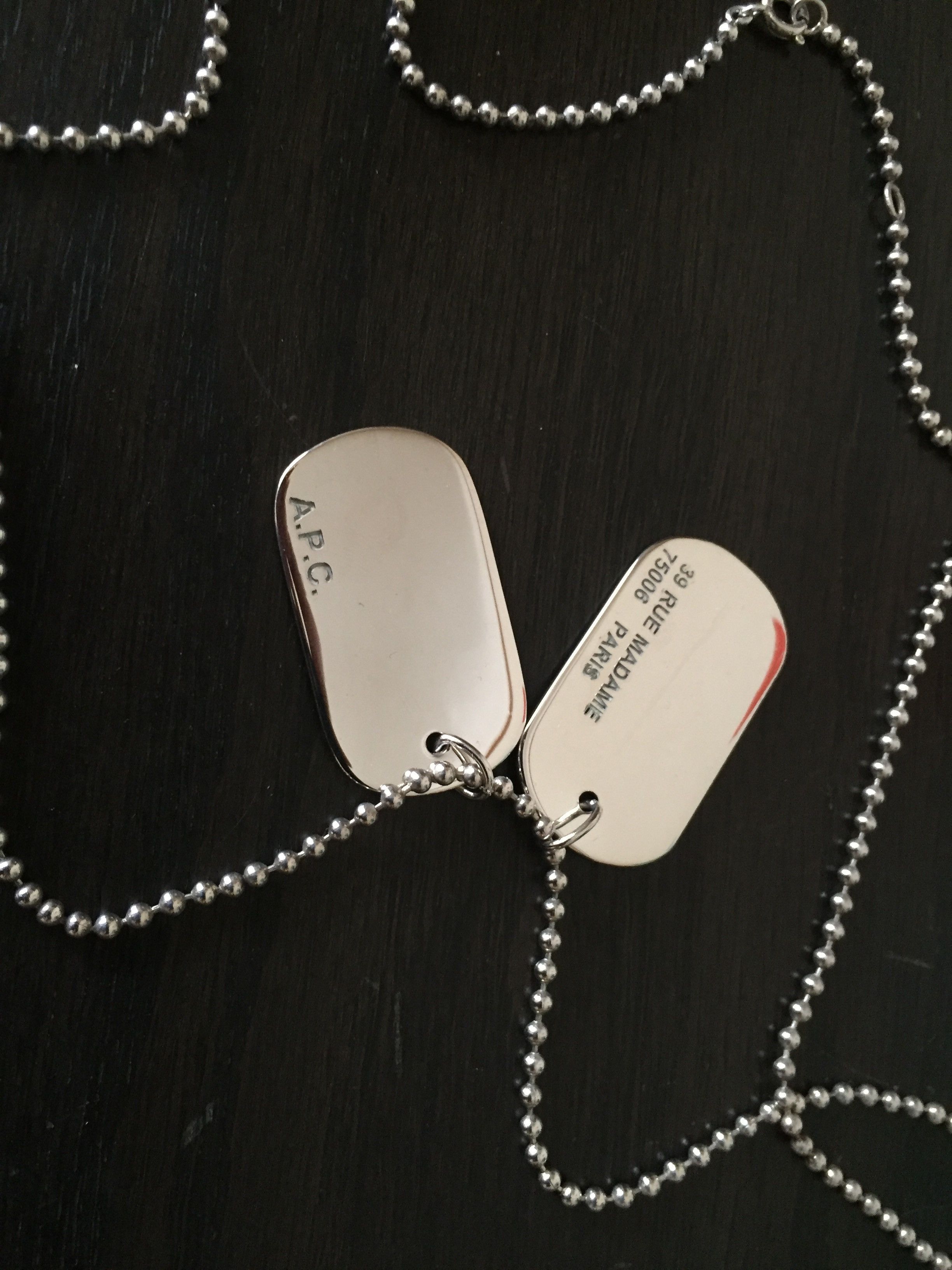 A.P.C. APC Dog Tags Necklace | Grailed