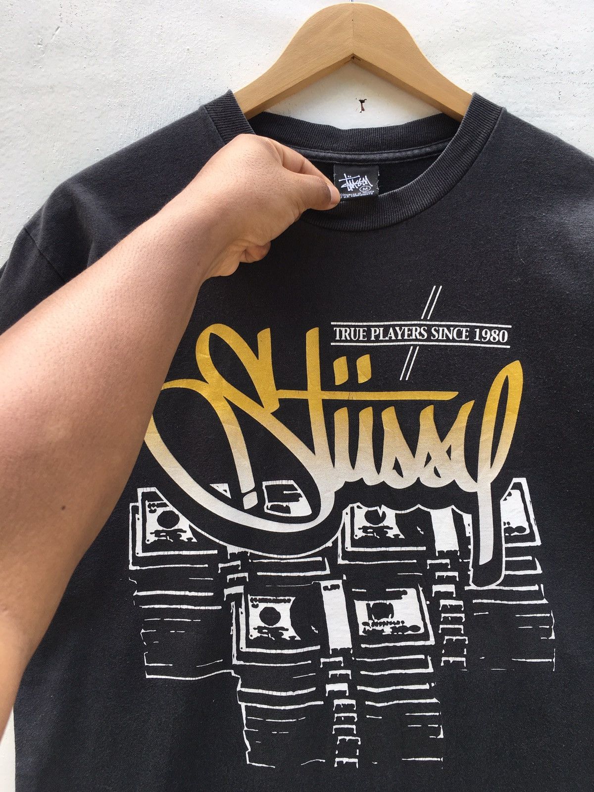 Stussy Vintage Stussy Spellout True Players Since 1980 Tshirt Size US M / EU 48-50 / 2 - 6 Thumbnail