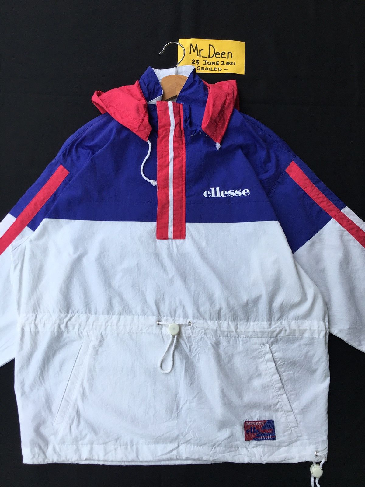 Ellesse Vintage ELLESSE Spellout Zip Up Windbreaker/Raincoat Jacket Size US M / EU 48-50 / 2 - 2 Thumbnail