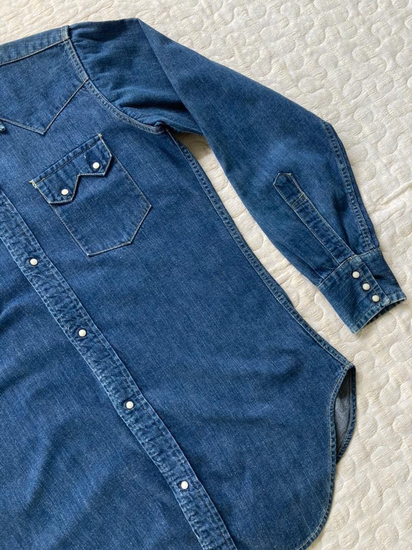 Levi's True Vintage 50s Saddleman Western Denim Shirt Size US M / EU 48-50 / 2 - 7 Thumbnail