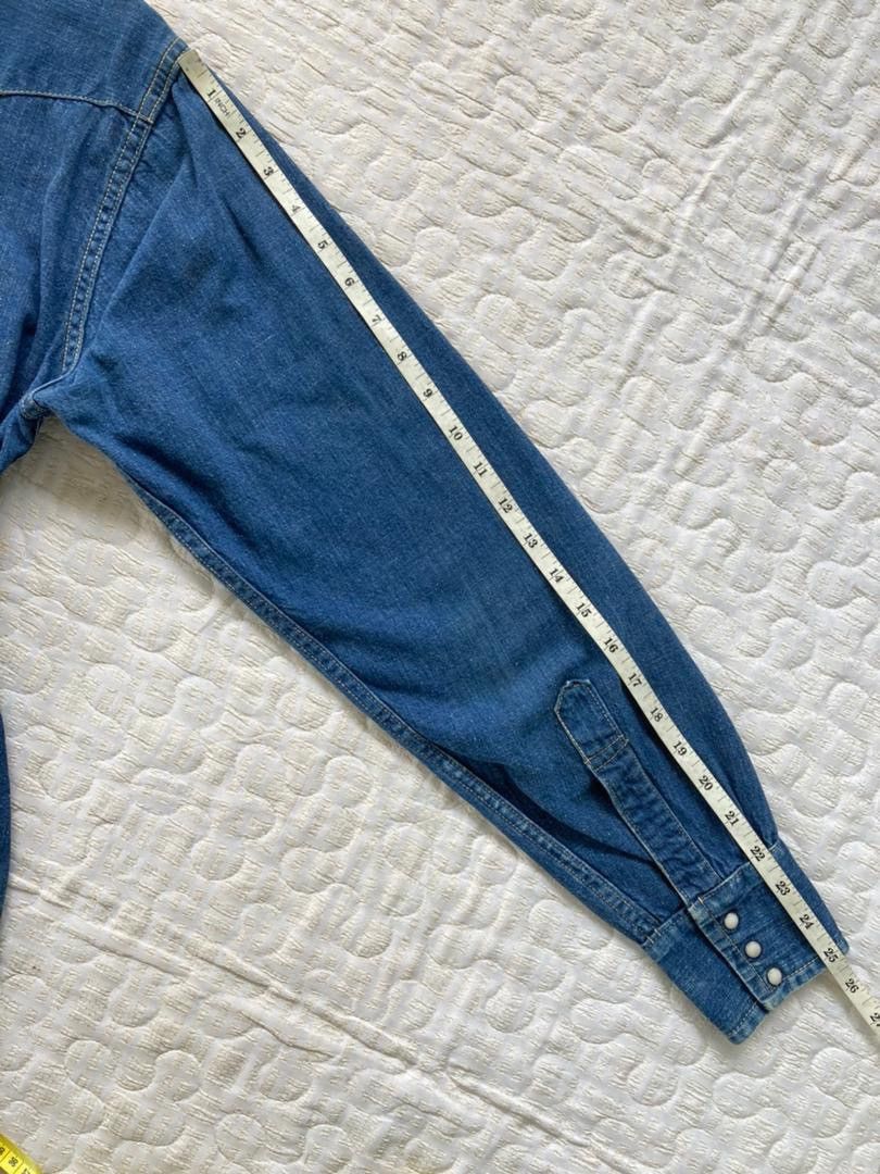 Levi's True Vintage 50s Saddleman Western Denim Shirt Size US M / EU 48-50 / 2 - 12 Thumbnail