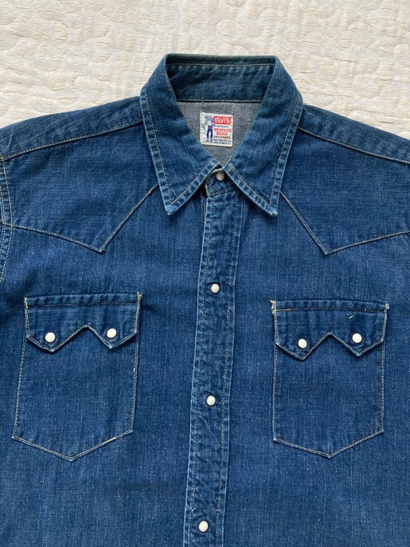 Levi's True Vintage 50s Saddleman Western Denim Shirt Size US M / EU 48-50 / 2 - 3 Thumbnail