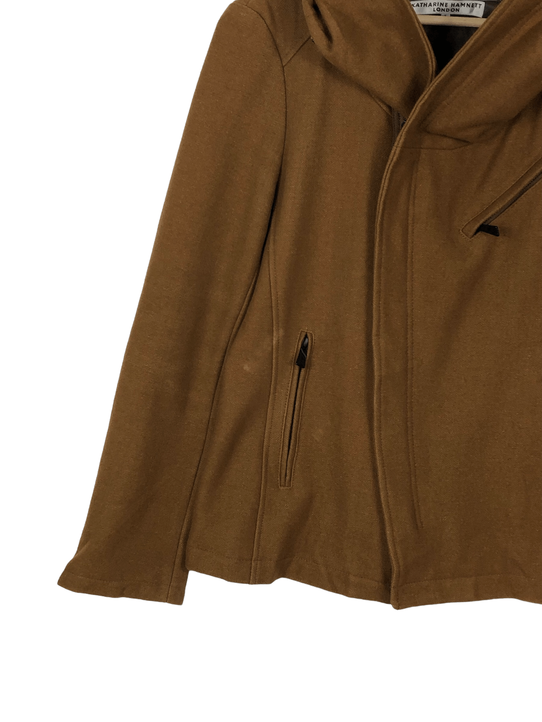 Katharine Hamnett London VINTAGE WOOL HOODED NECK EXPANDER COAT Size M / US 6-8 / IT 42-44 - 3 Thumbnail