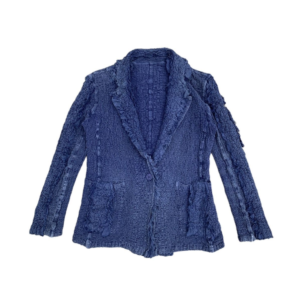 Issey Miyake × Japanese Brand RARE🔥🔥Issey Miyake Wrinkles Single Button Blazer Jacket Size US S / EU 44-46 / 1 - 1 Thumbnail