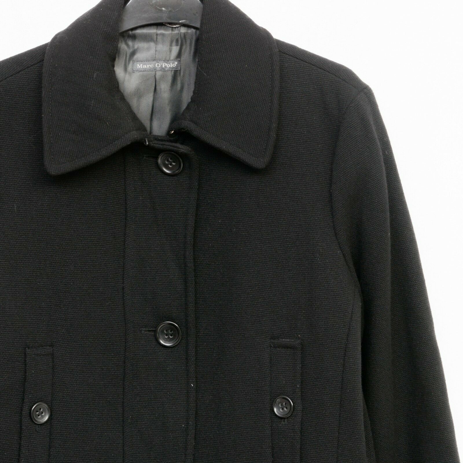 Marc O'Polo Womens Wool Coat EU 42 Jacket US 12 Button Overcoat Long Size L / US 10 / IT 46 - 2 Thumbnail