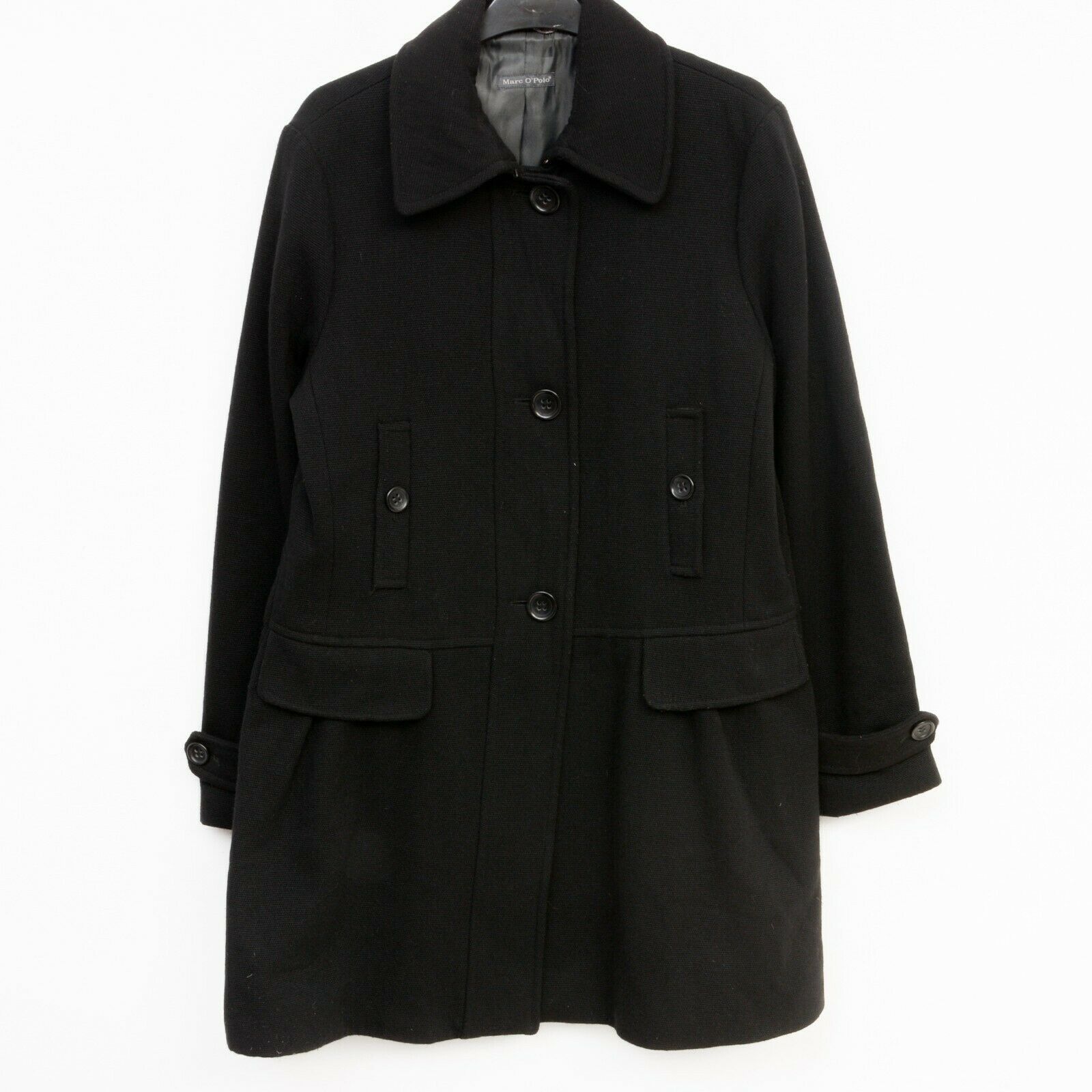 Marc O'Polo Womens Wool Coat EU 42 Jacket US 12 Button Overcoat Long Size L / US 10 / IT 46 - 1 Thumbnail
