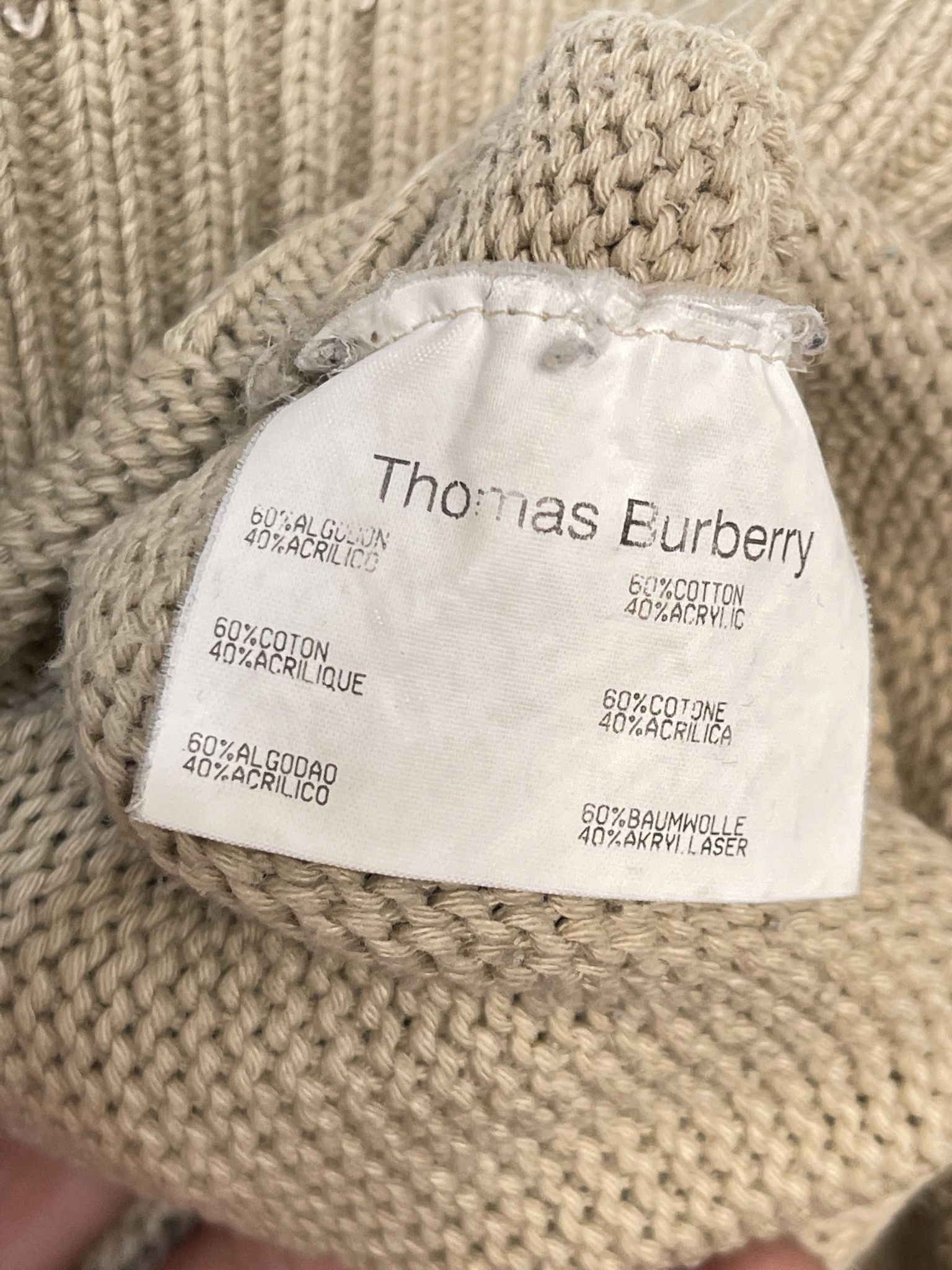 Burberry 🔥 heavy sweater vintage 90s Burberry size xl Size US XL / EU 56 / 4 - 8 Thumbnail