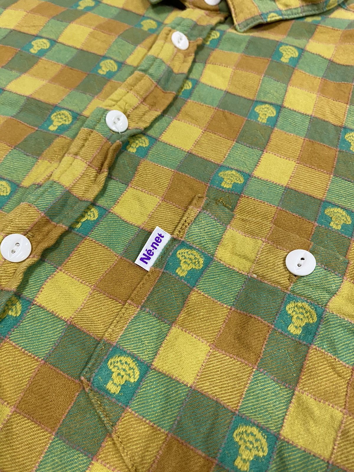 Issey Miyake × Japanese Brand × Ne-Net Issey Miyake Ne-Net Woven Flannel Shirt Size US M / EU 48-50 / 2 - 3 Thumbnail