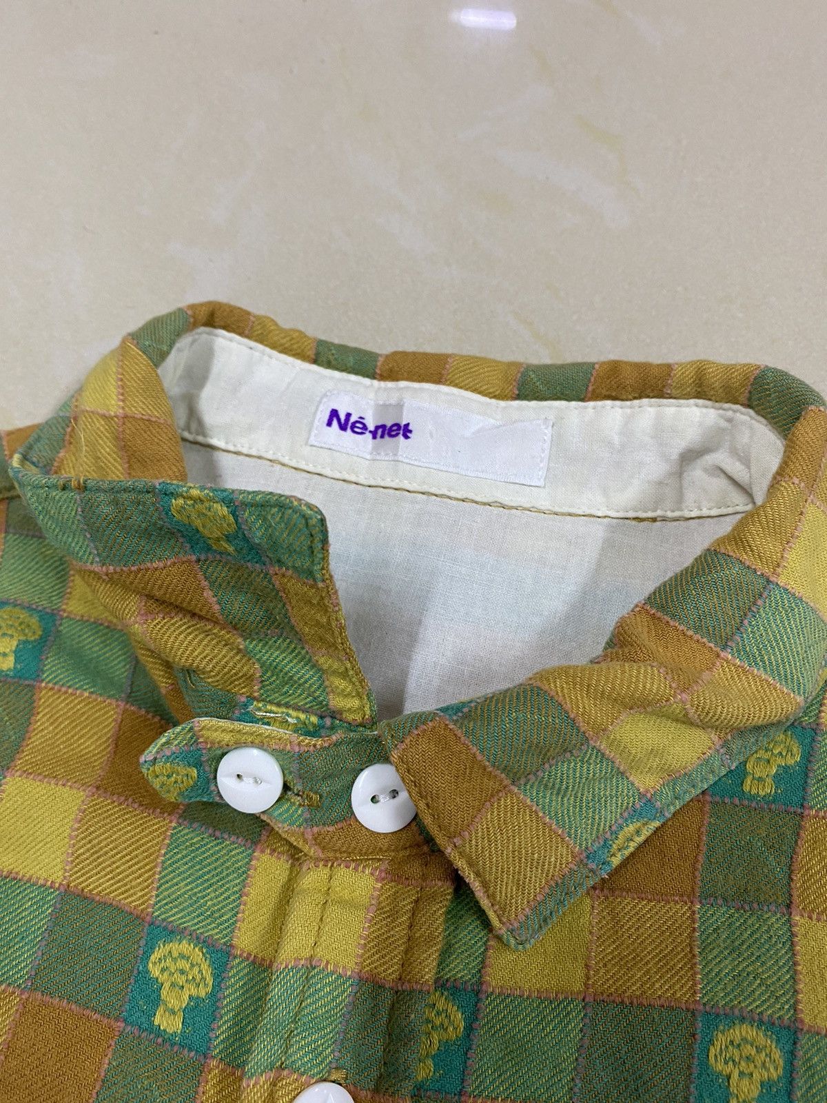 Issey Miyake × Japanese Brand × Ne-Net Issey Miyake Ne-Net Woven Flannel Shirt Size US M / EU 48-50 / 2 - 4 Thumbnail