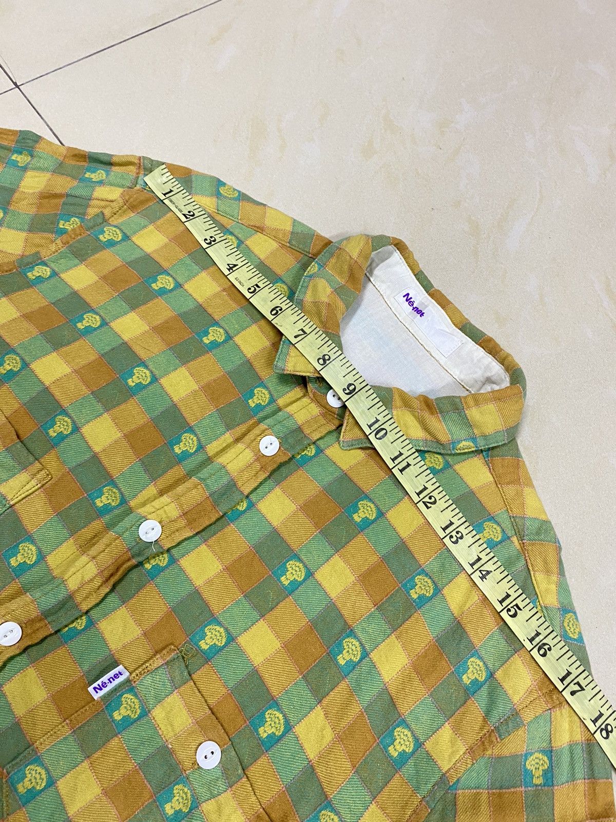Issey Miyake × Japanese Brand × Ne-Net Issey Miyake Ne-Net Woven Flannel Shirt Size US M / EU 48-50 / 2 - 14 Thumbnail