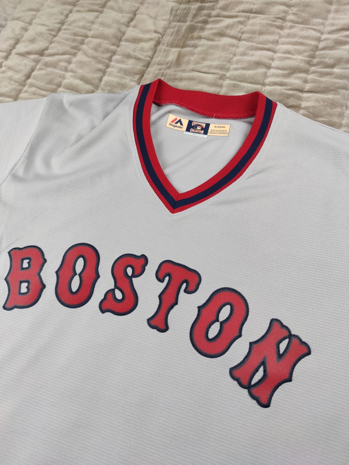 Boston Red Sox Cooperstown Majestic Jersey V-neck