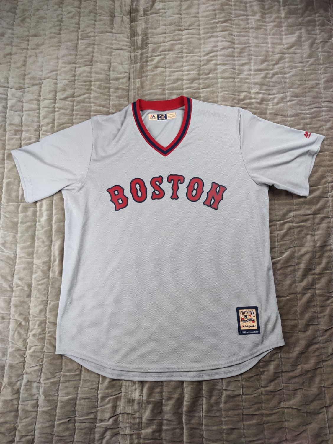 Boston Red Sox Cooperstown Majestic Jersey V-neck