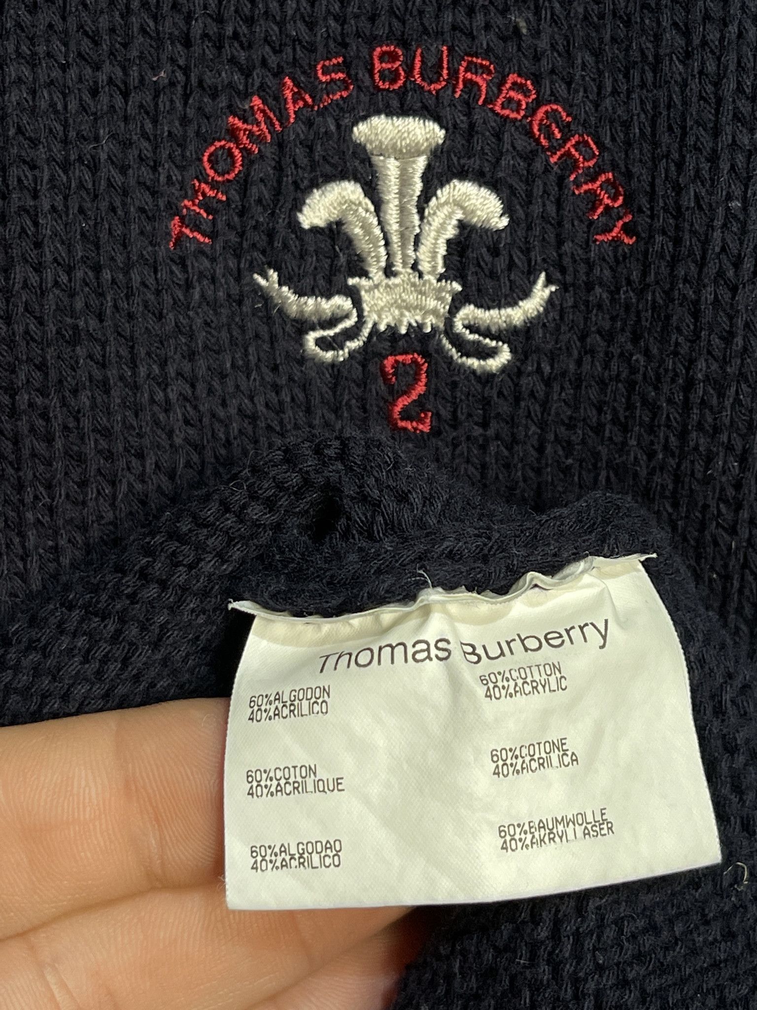 Burberry 🔥 heavy jumper sweater TB Burberry size xl cotton V-neck Size US XL / EU 56 / 4 - 4 Thumbnail