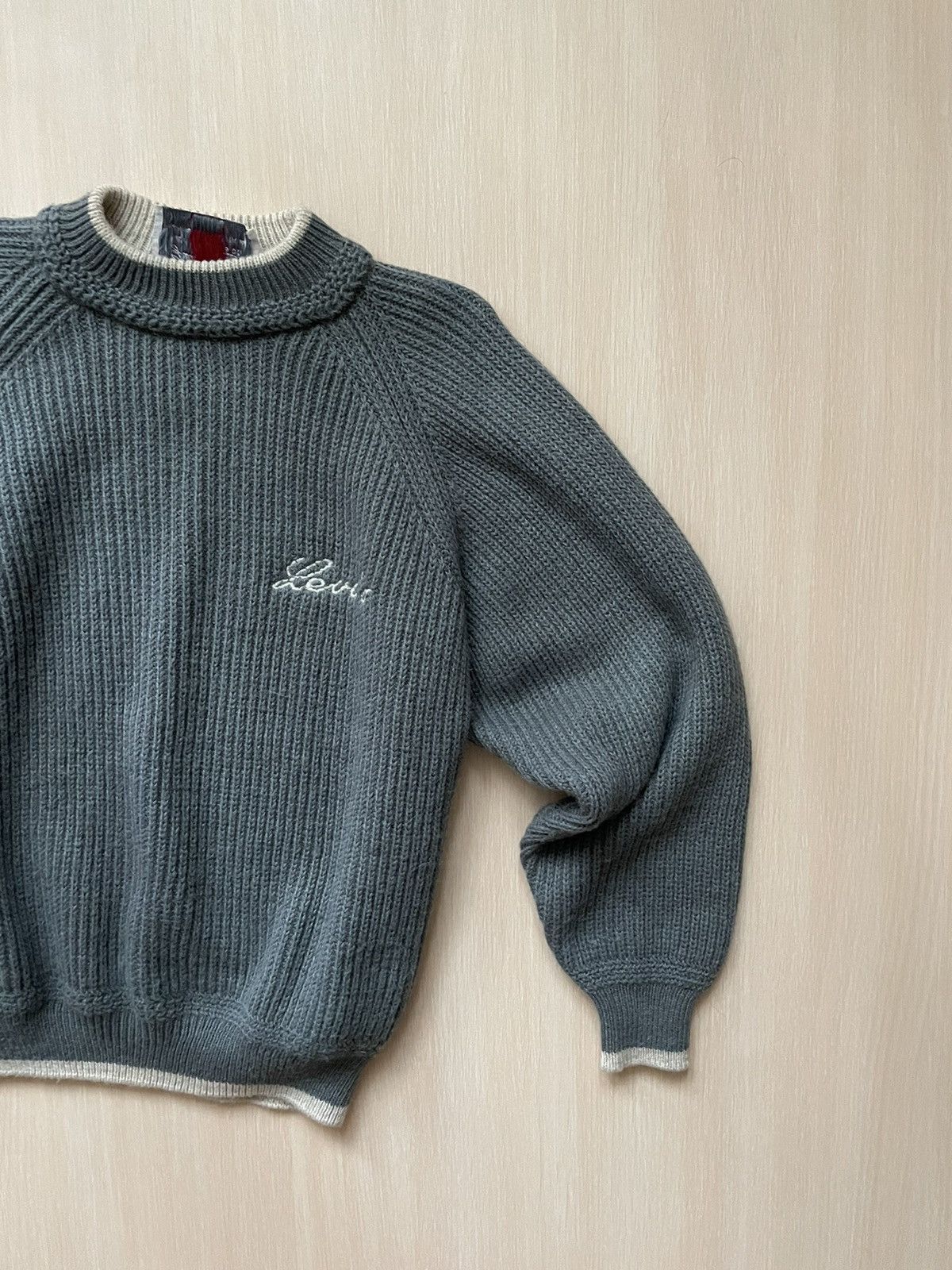 90'S Levi's Logo Sweatshirt, Made in USA, Men's Size L, Vintage cotton red type Vintage Second Hand
