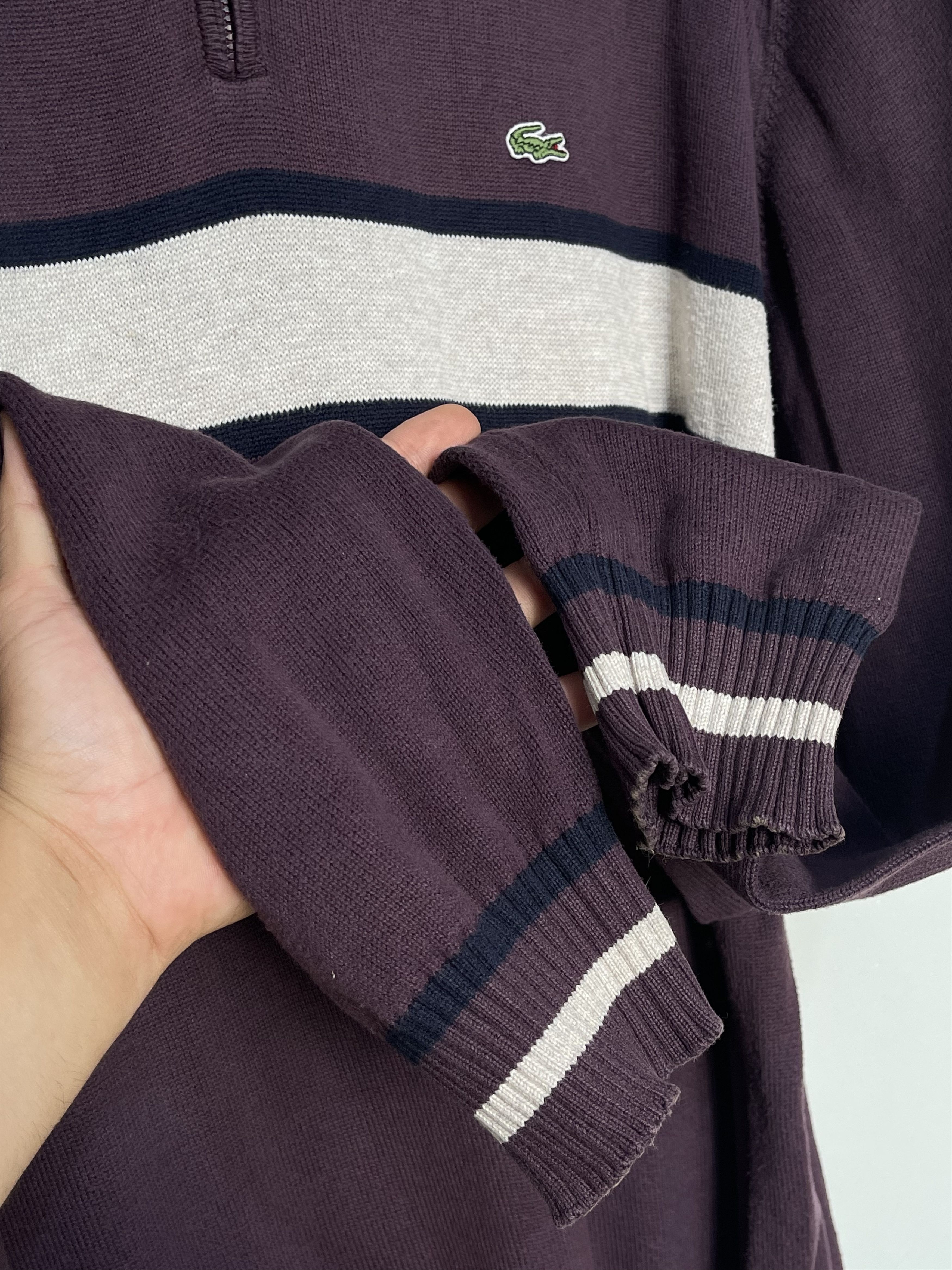 Lacoste 🔥 heavy jumper sweater cardigan lacoste size xl /xxl cotton Size US XXL / EU 58 / 5 - 7 Thumbnail