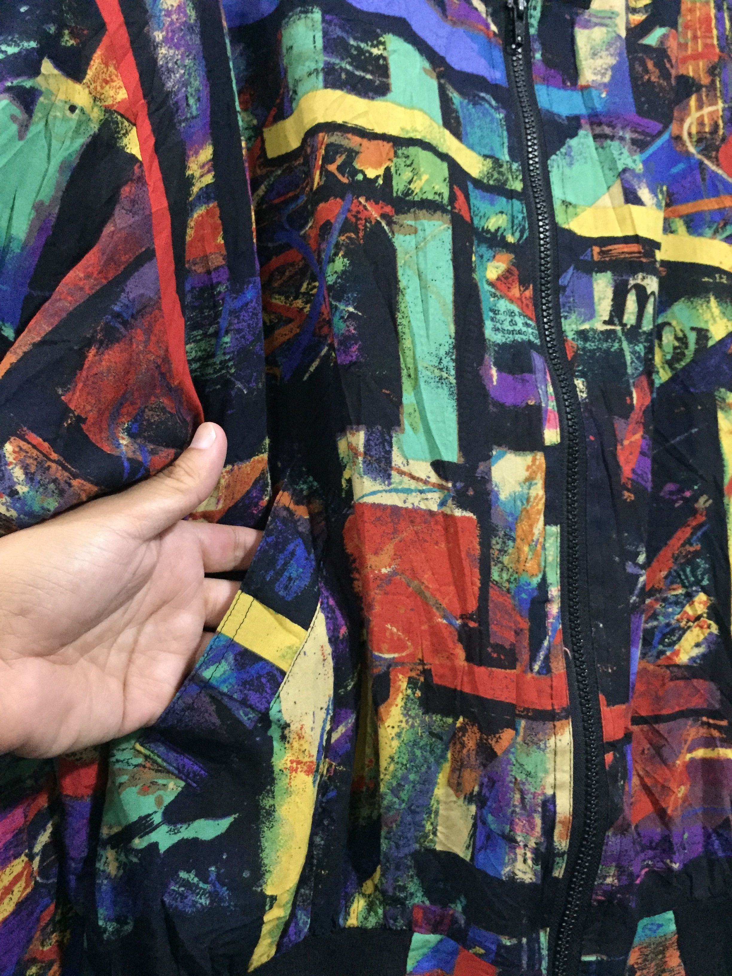 Issey Miyake × Japanese Brand × Seditionaries Vintage rare viscose Art colourblock jacket Size US L / EU 52-54 / 3 - 4 Thumbnail