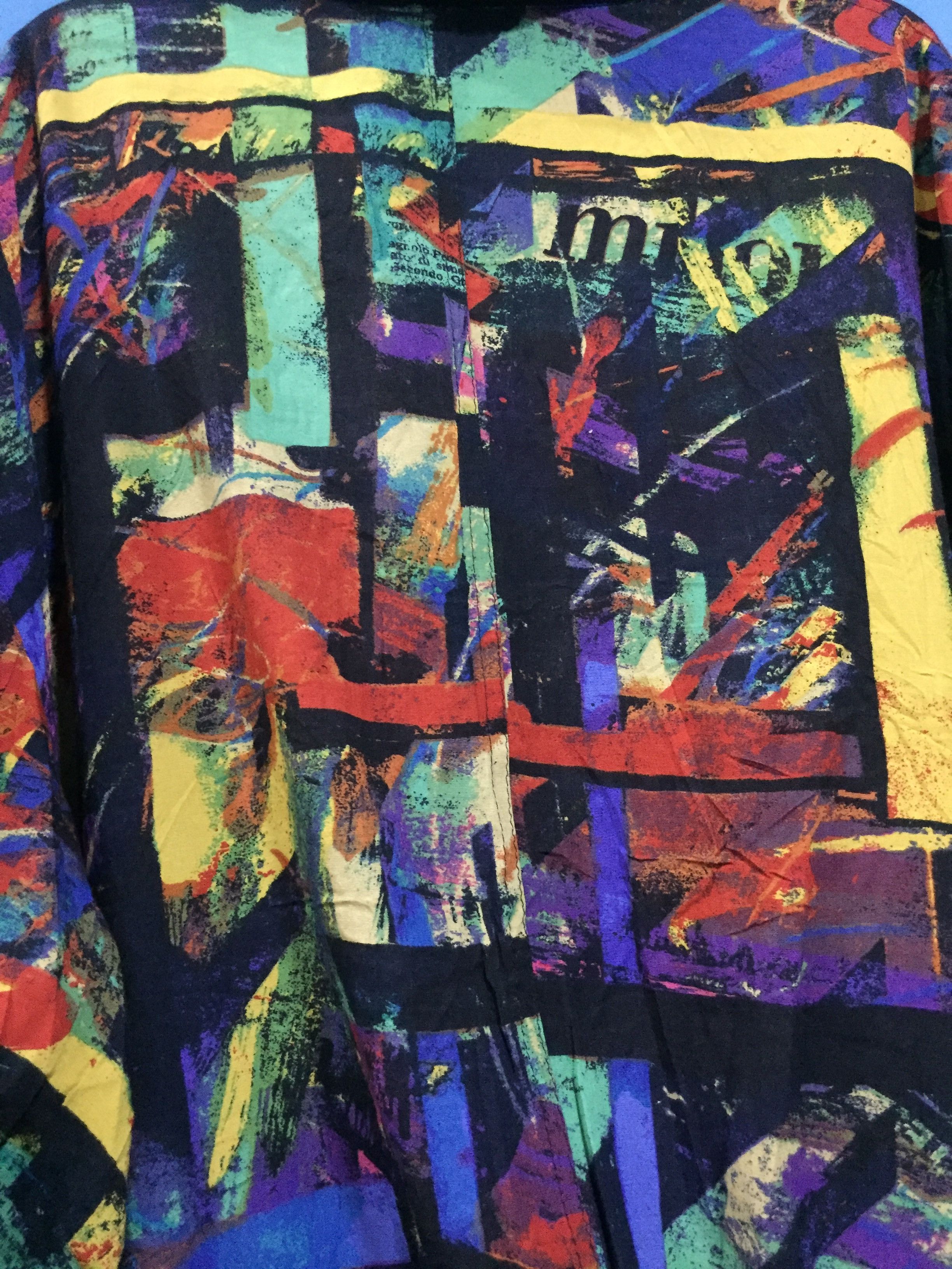 Issey Miyake × Japanese Brand × Seditionaries Vintage rare viscose Art colourblock jacket Size US L / EU 52-54 / 3 - 7 Thumbnail