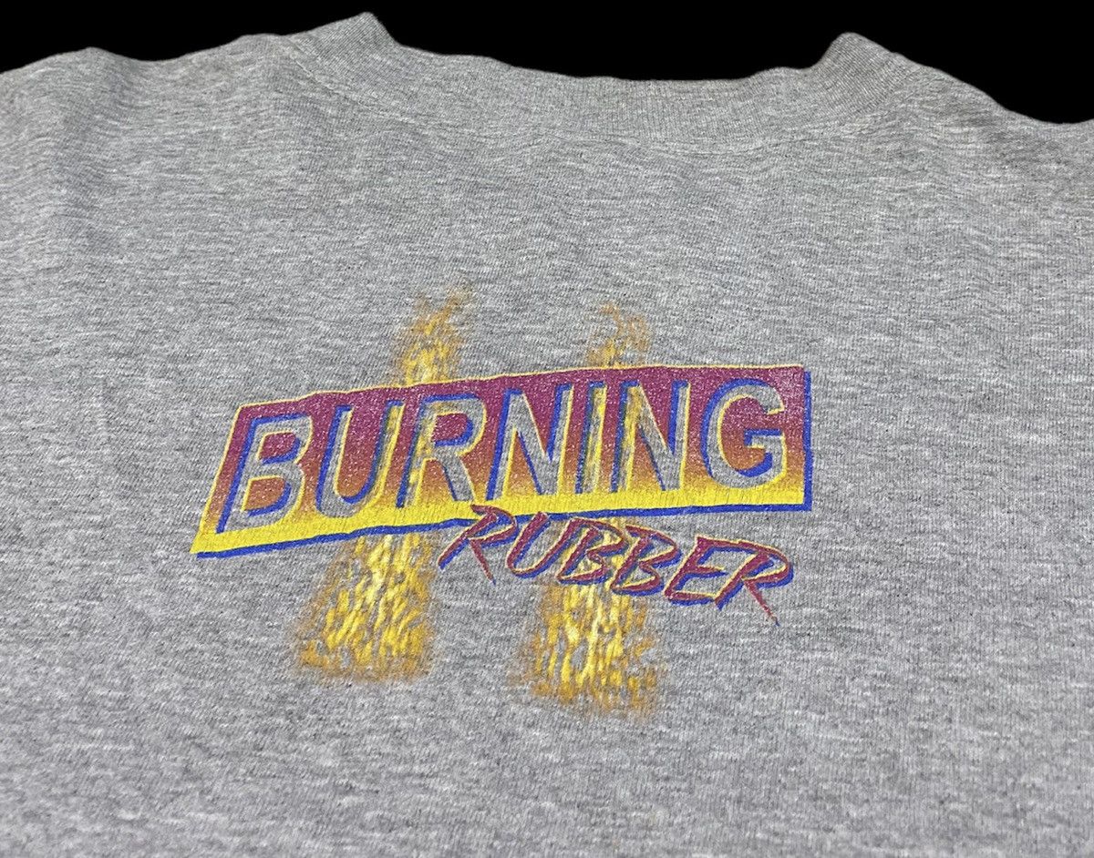 Vintage Vintage muscle car racing Burning rubber nonsleeve tee shirt Size US XL / EU 56 / 4 - 6 Thumbnail