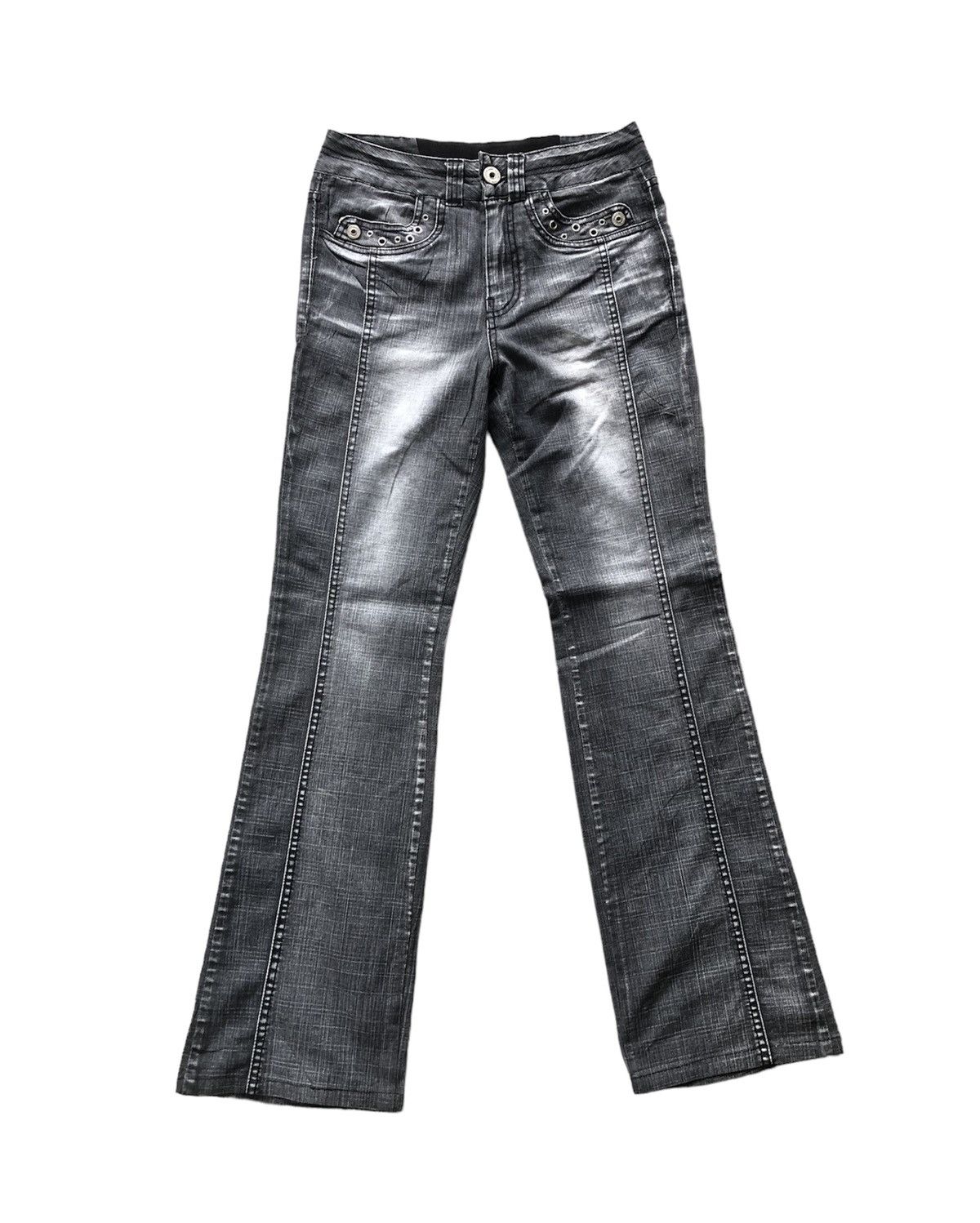 image of Beauty Beast Flared Stretch Jeans in Black, Women's (Size 28)