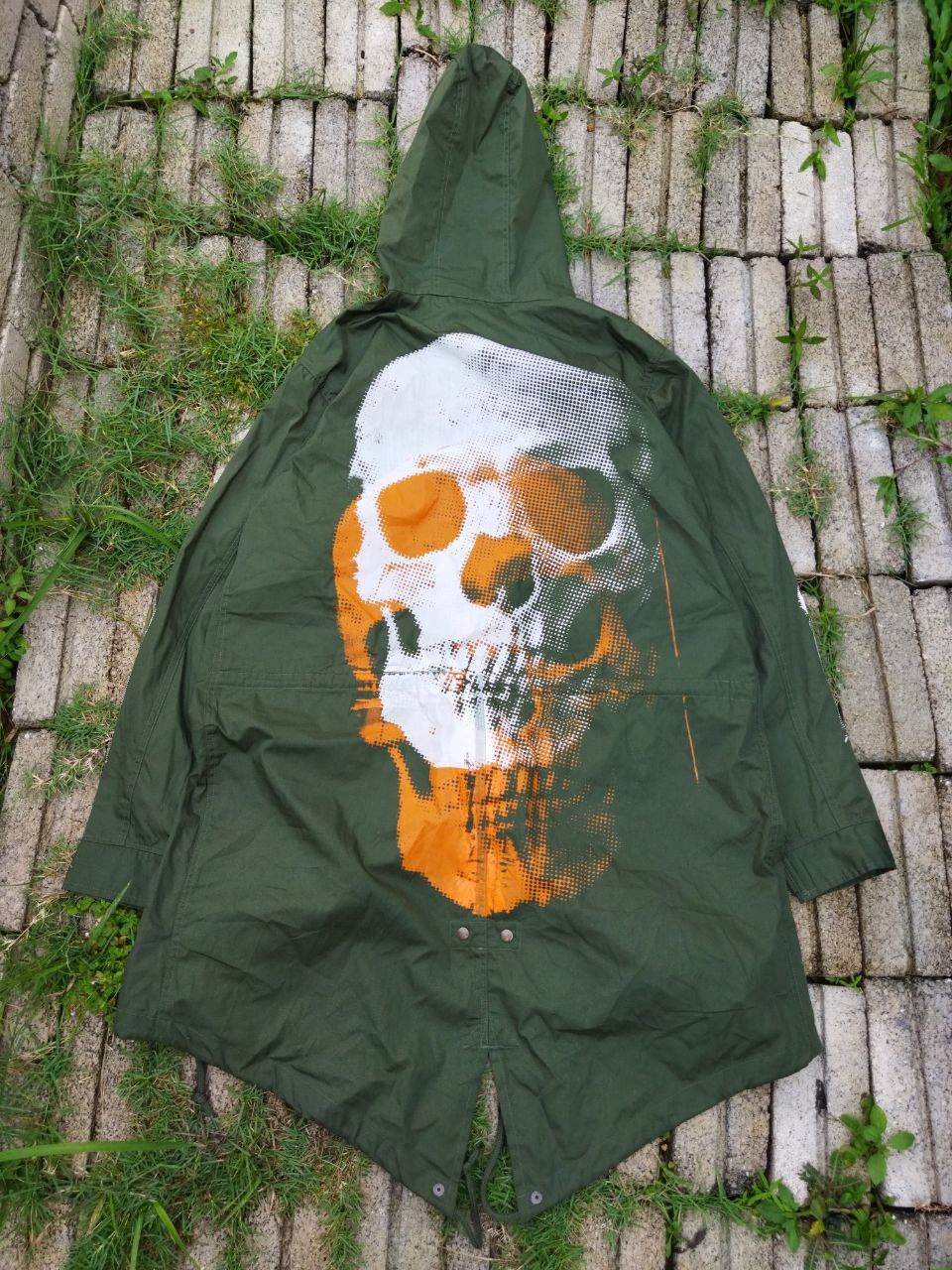 Japanese Brand Japanese Skulls Skeleton Punk Style Parka Jacket Size US L / EU 52-54 / 3 - 1 Thumbnail