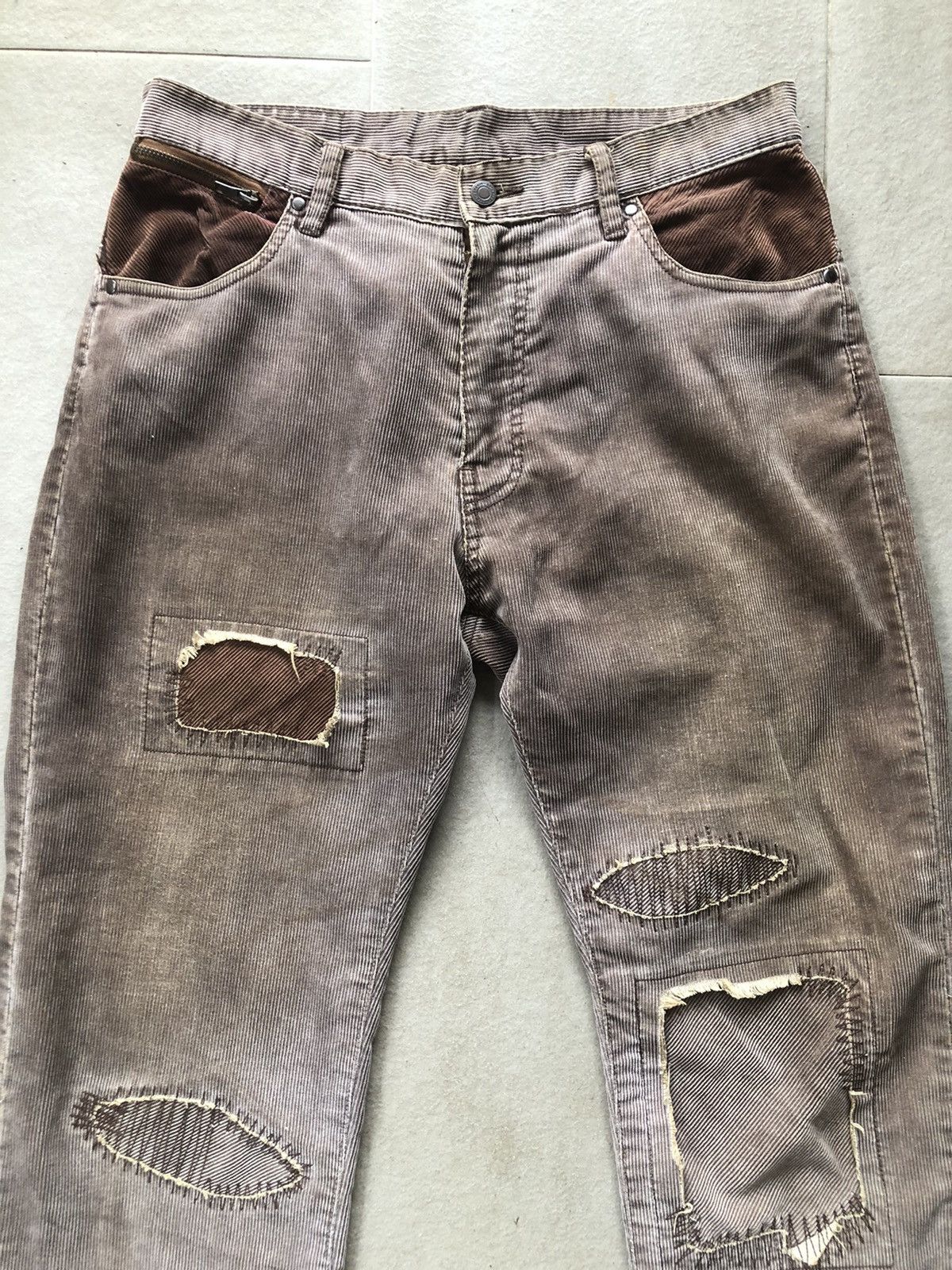 Designer × Japanese Brand Brth Breath N9 distressed patch corduroy Travis colourway Size US 34 / EU 50 - 2 Thumbnail