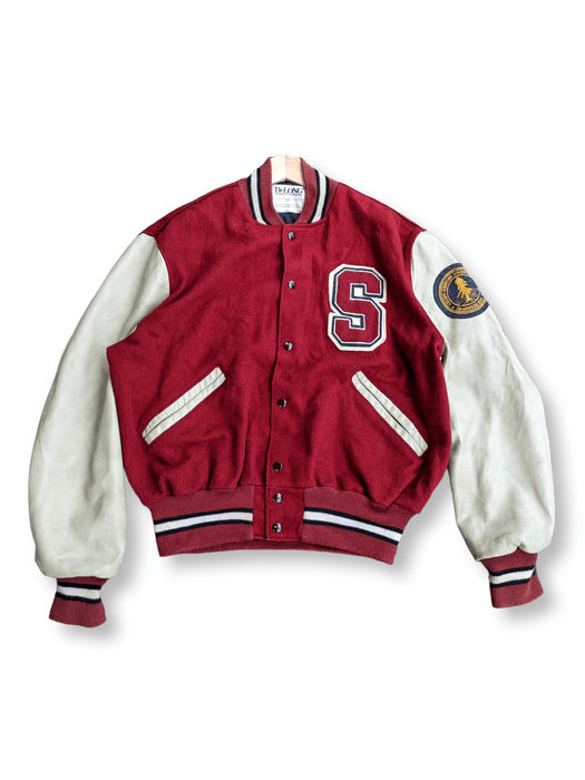 Vintage Vintage 80s Standford University Leather Varsity Jacket | Grailed