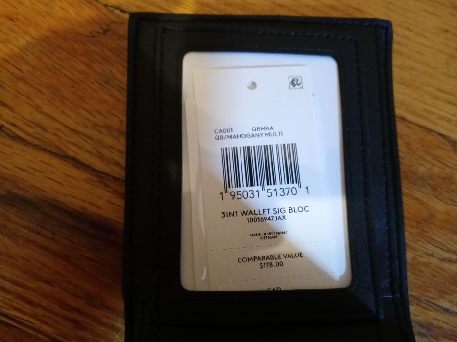 coach 3 in 1 wallet in blocked signature canvas