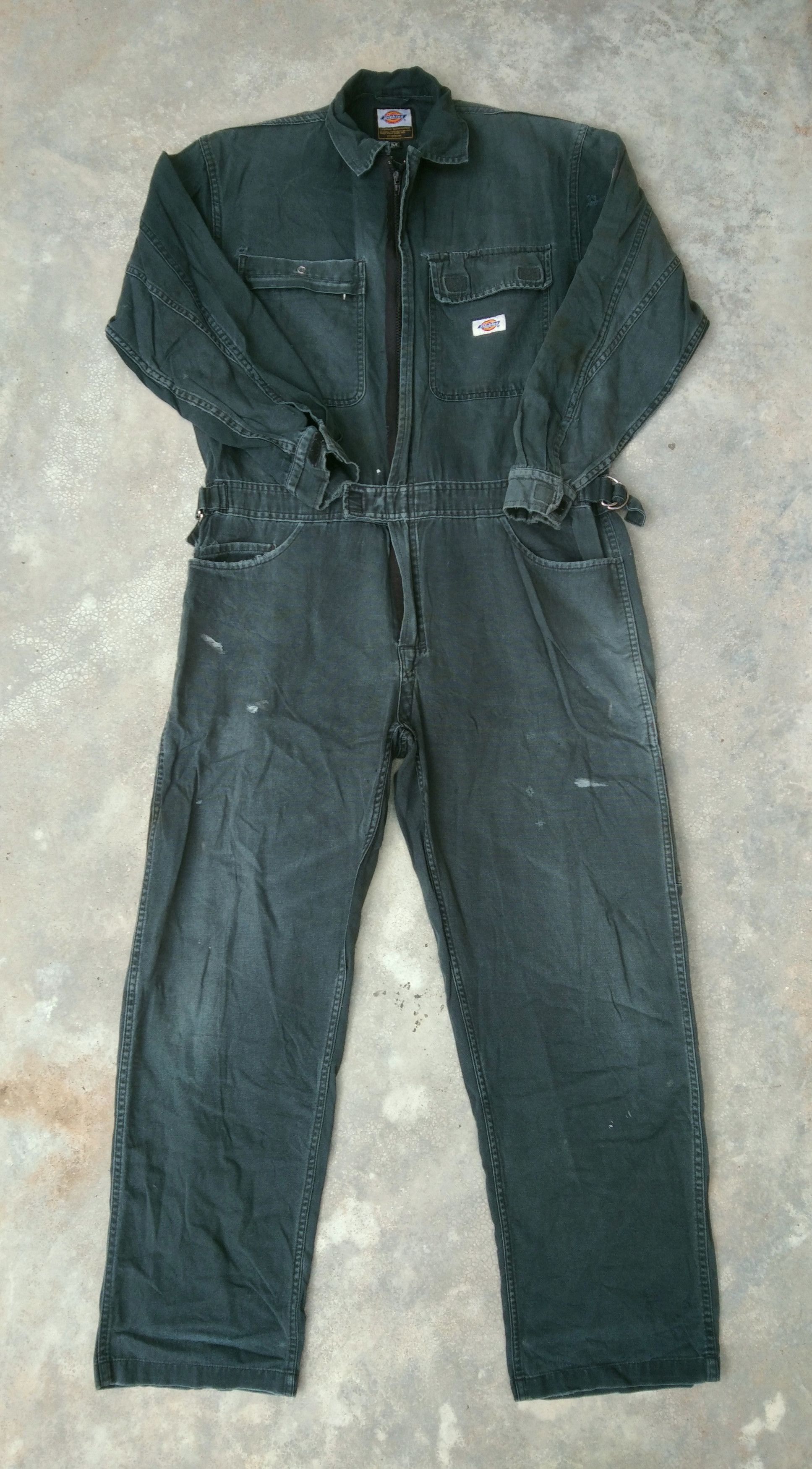 Dickies Vintage Distressed Dickies Coveralls Jacket Faded Green Size US 38 / EU 54 - 1 Thumbnail