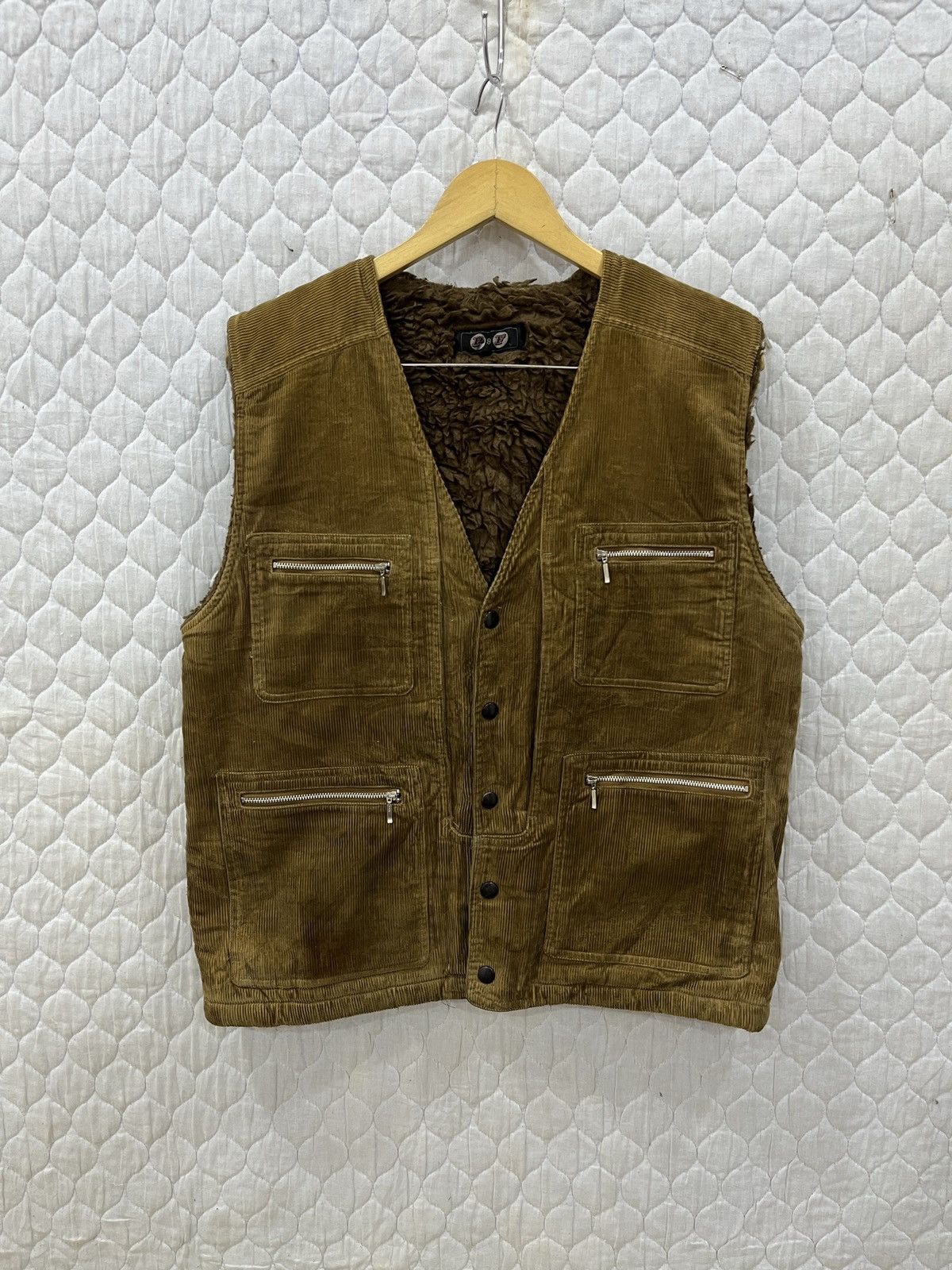 Vintage (Ccc). VINTAGE P&F MULTI POCKET CORDUROY VEST Size US M / EU 48-50 / 2 - 1 Thumbnail