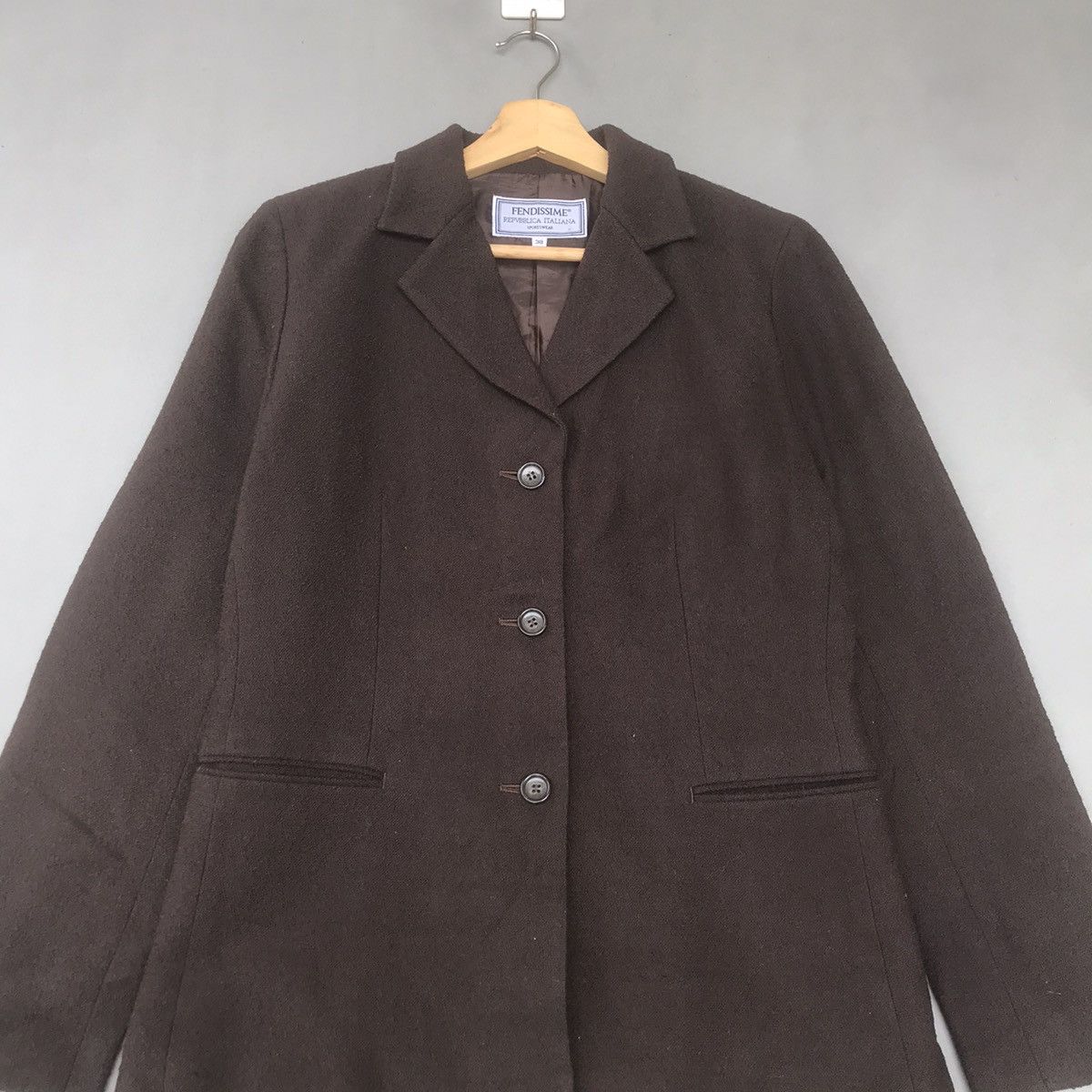 Designer × Fendi × Japanese Brand Vintage Fendissime Coat Blazer Full Button Cashmere material Size XS / US 0-2 / IT 36-38 - 3 Thumbnail