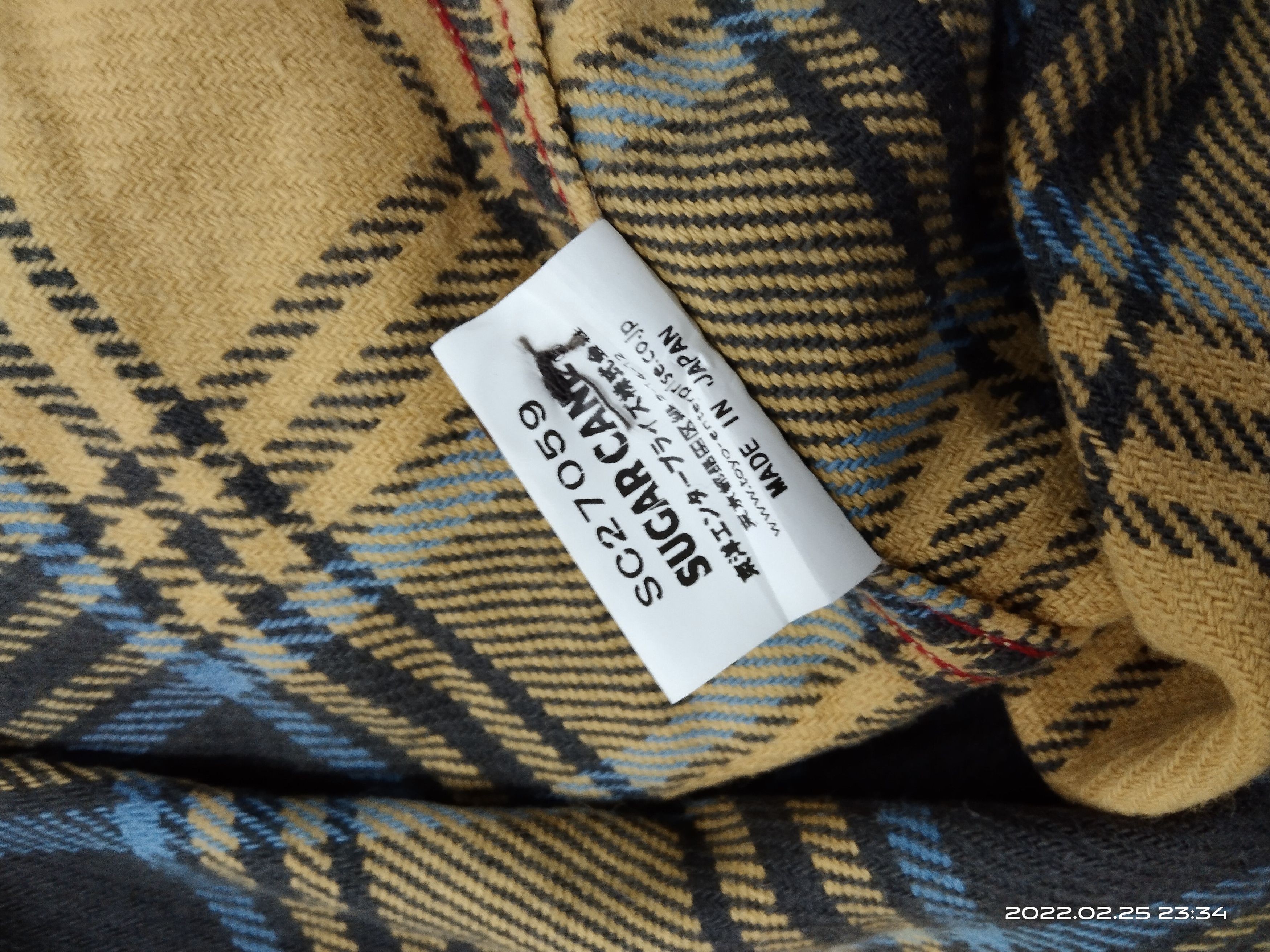 Sugar Cane DISTRESSED FLANNEL SUN FADE SUGAR CANE MADE IN JAPAN Size US M / EU 48-50 / 2 - 6 Thumbnail