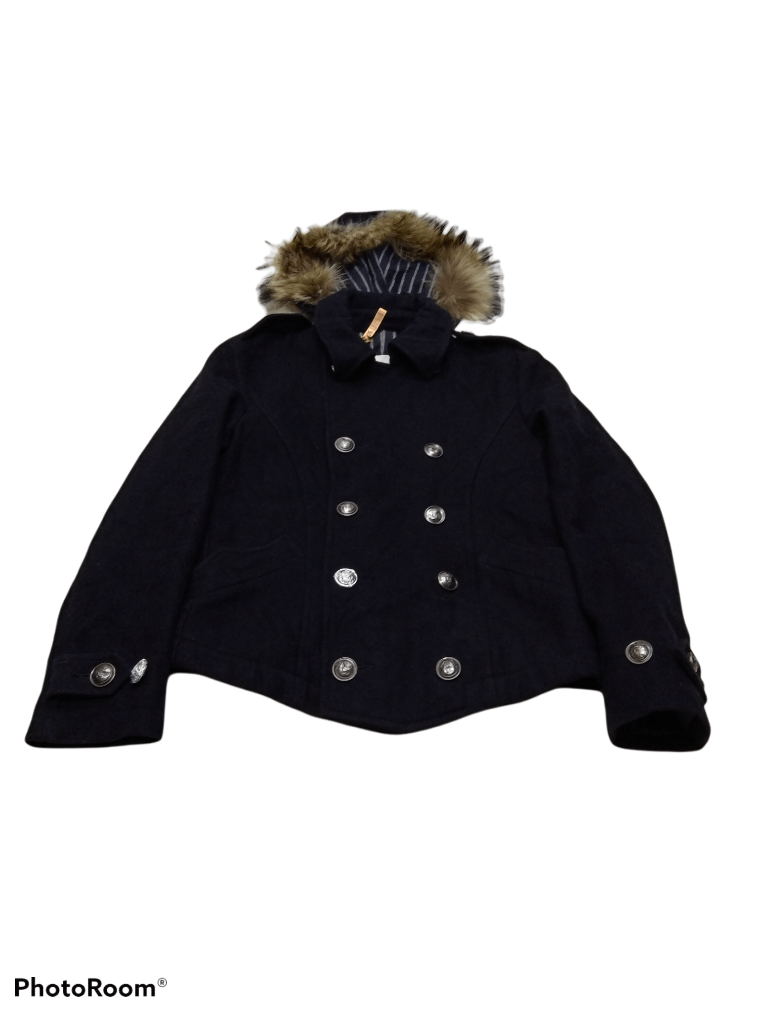 PPFM PPFM BLACK WOOL DOUBLE BREST HOODIE JACKET Size US S / EU 44-46 / 1 - 3 Thumbnail