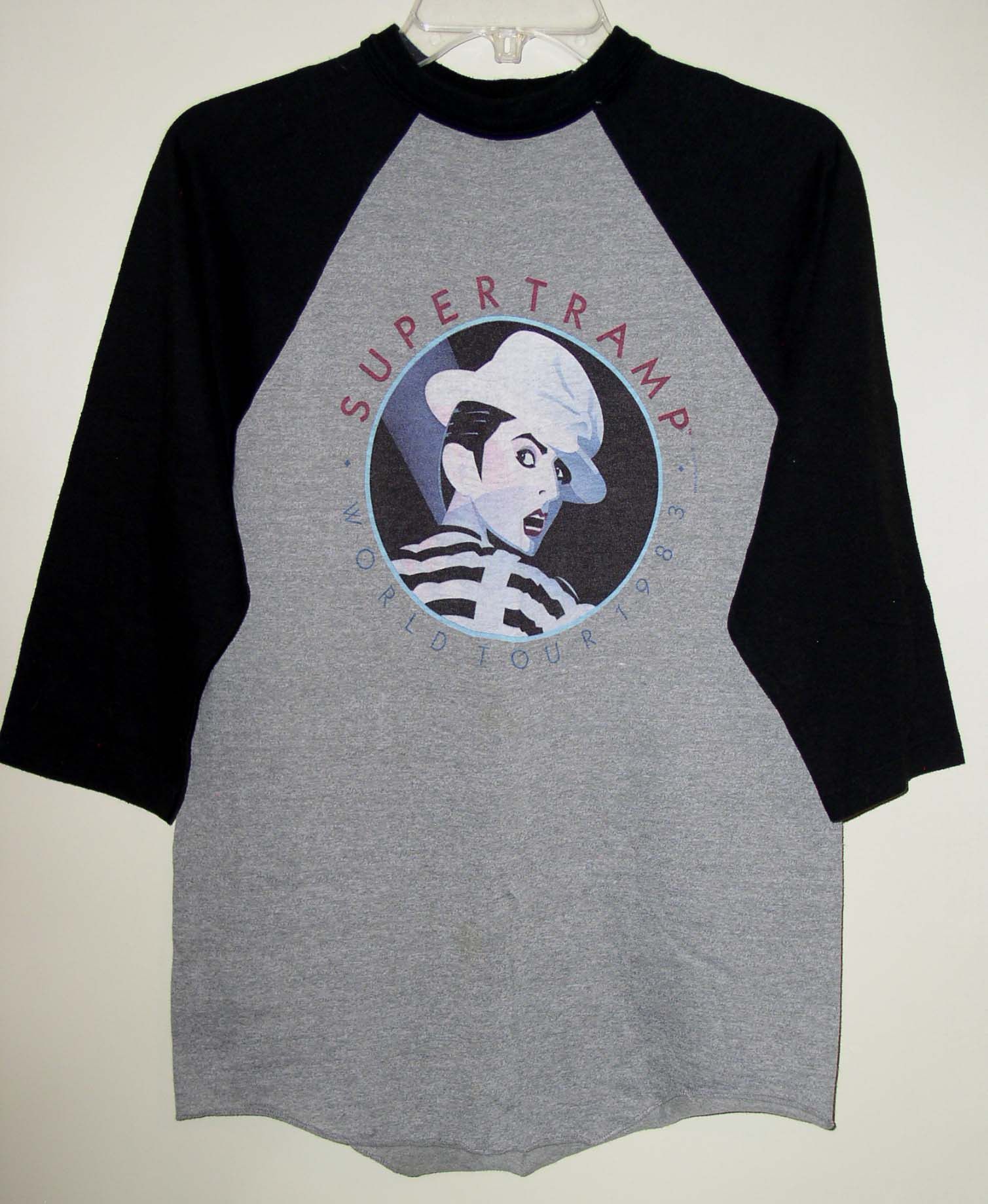 SUPERTRAMP CONCERT RAGLAN JERSEY SHIRT 1983 WINTERLAND