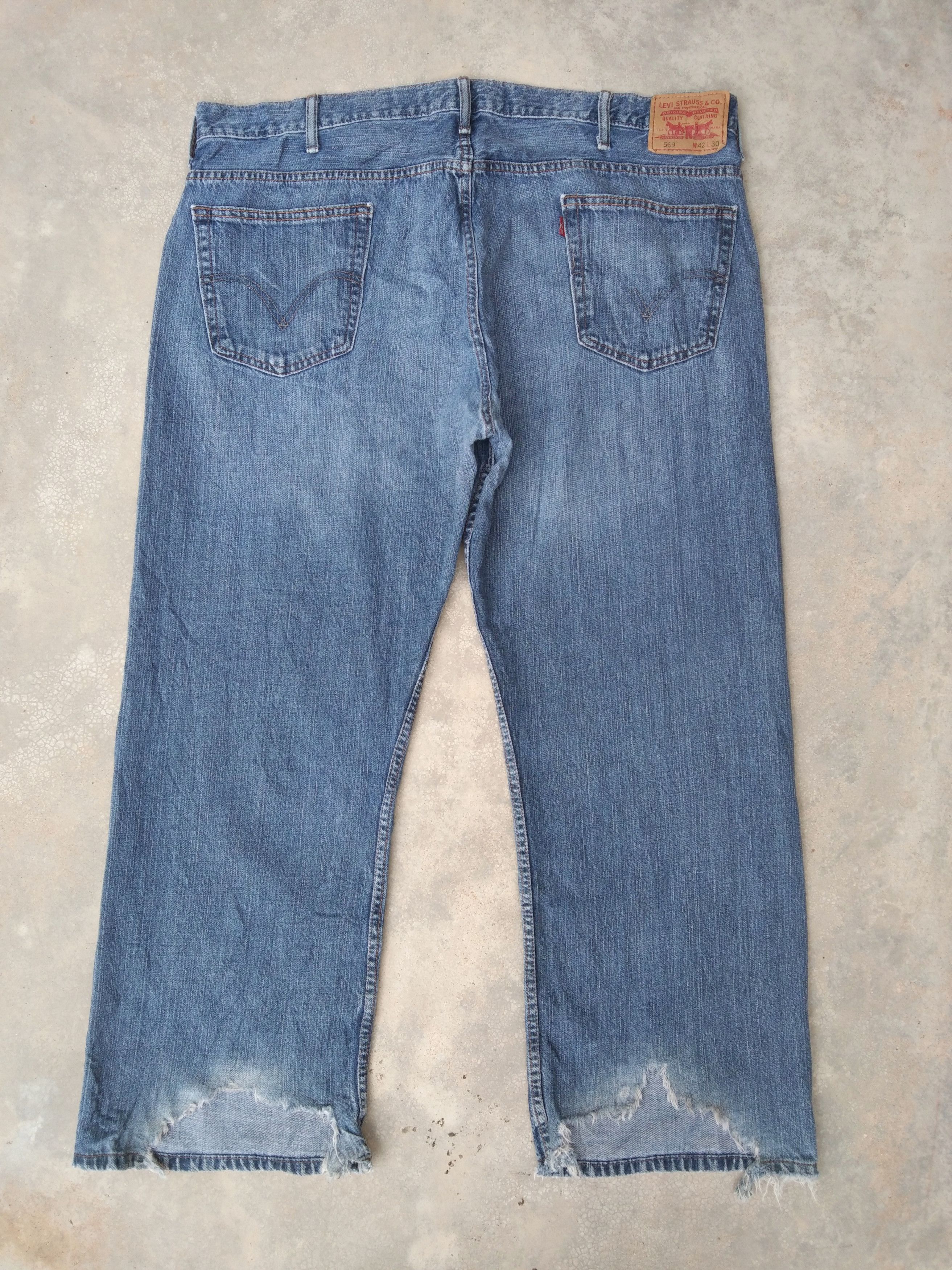 Levi's Vintage Levi's Jeans 569 Loose Straight Leg Denim 42x30 Size US 42 / EU 58 - 2 Thumbnail
