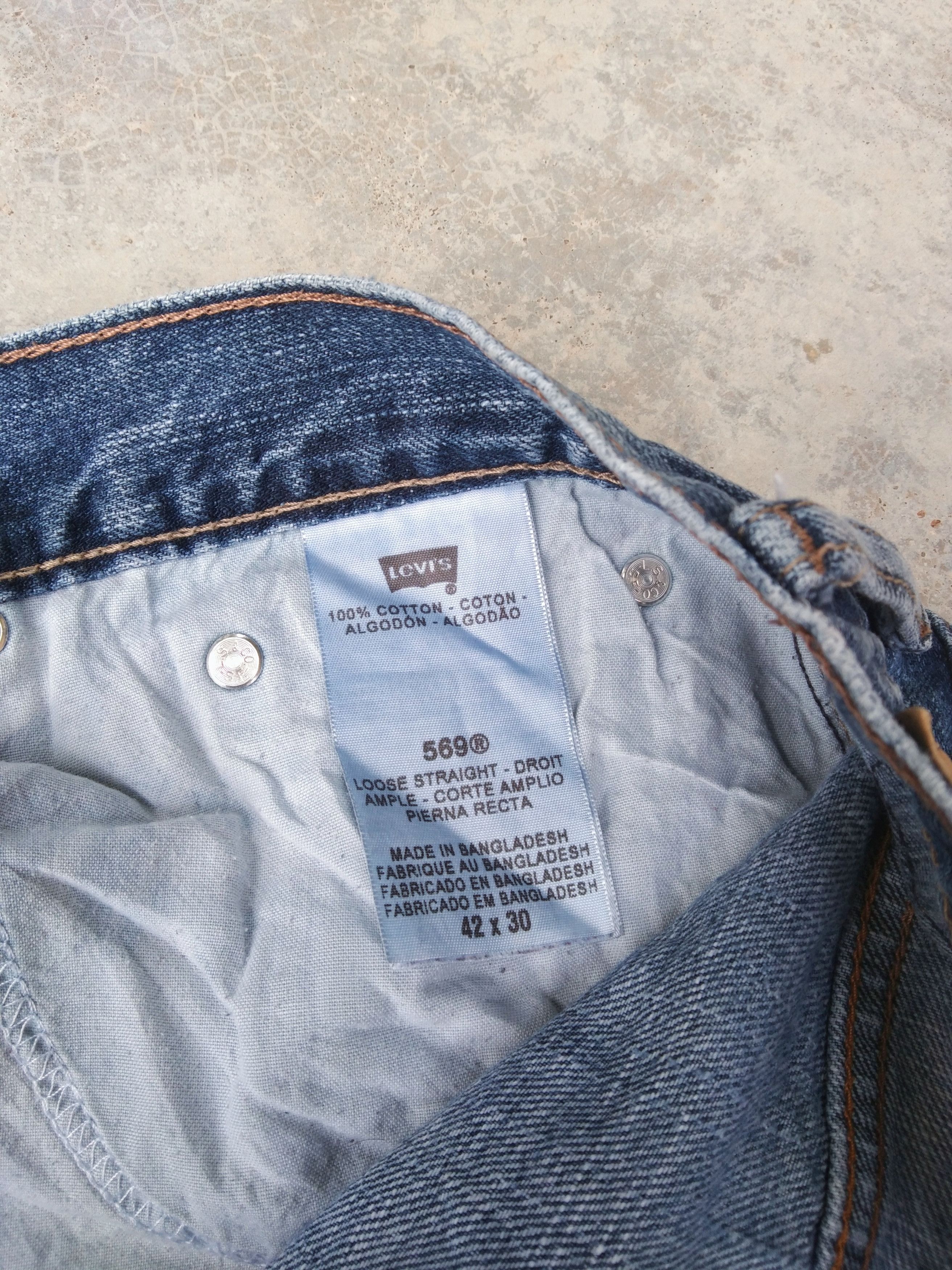 Levi's Vintage Levi's Jeans 569 Loose Straight Leg Denim 42x30 Size US 42 / EU 58 - 7 Thumbnail