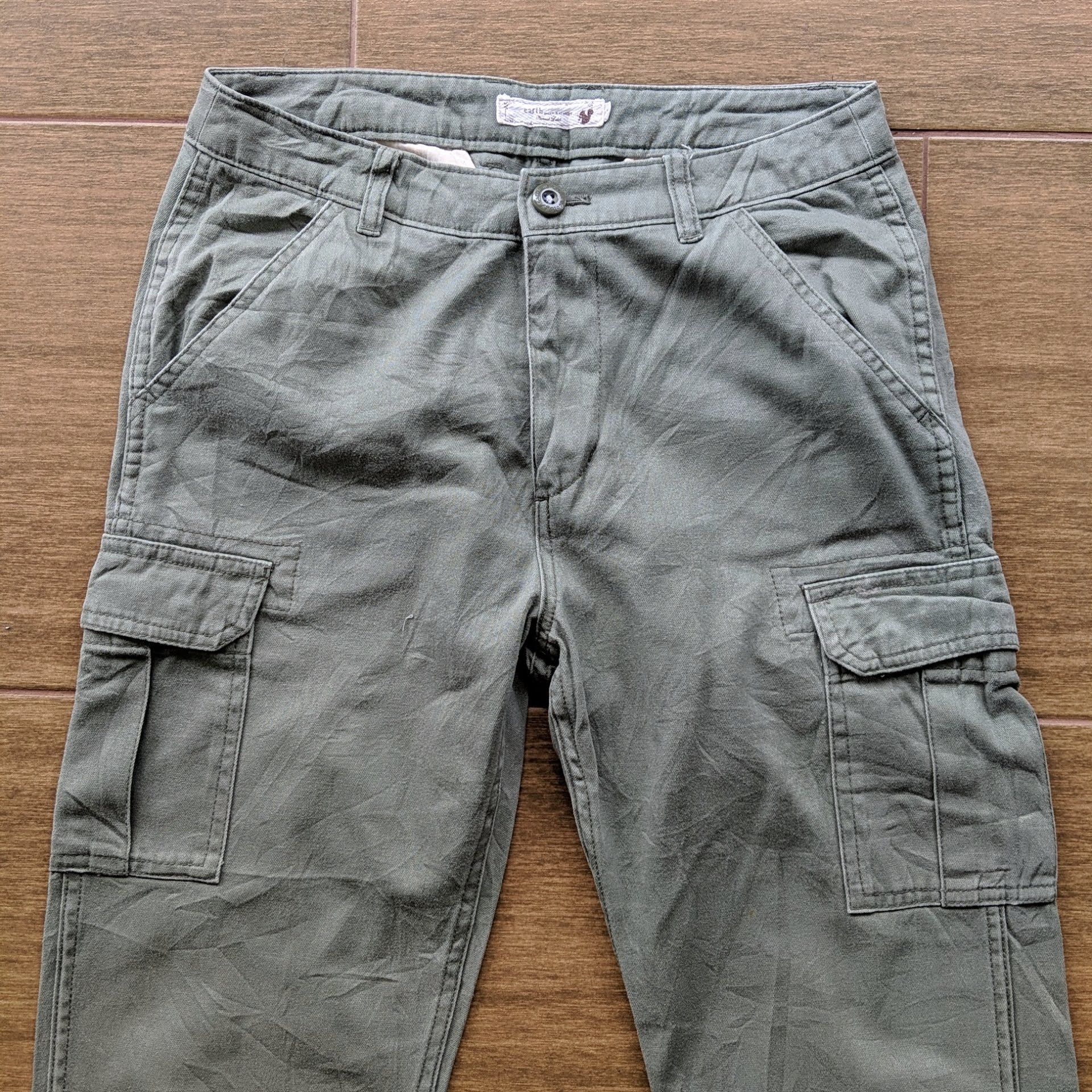 Japanese Brand × Vintage Vintage Earth Music Distressed Cargo Trousers Pants Size US 27 - 2 Thumbnail