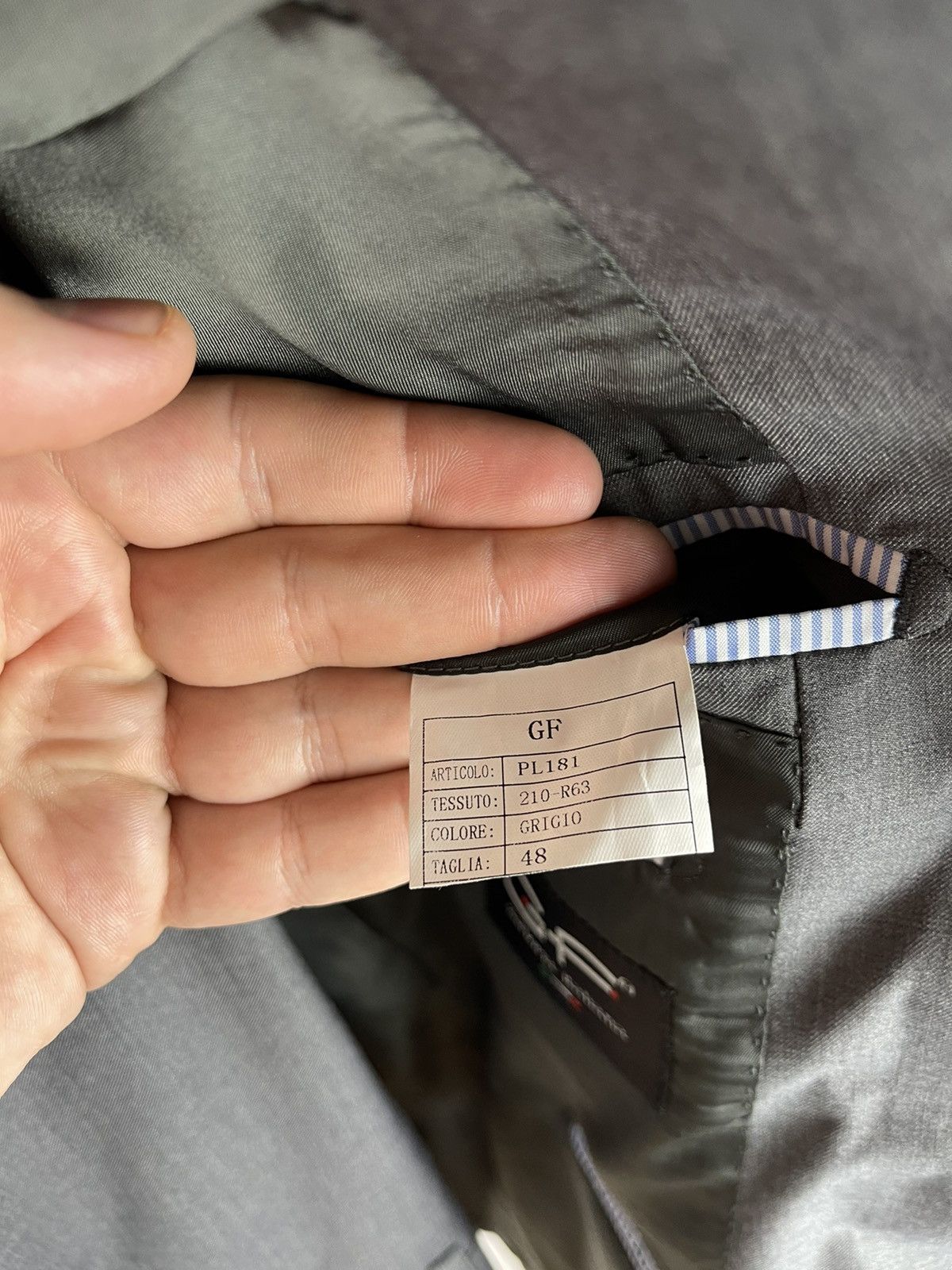 Other GF Sartoria Italians Italy 2 pcs blazer pants suit grey Size 38R - 11 Thumbnail