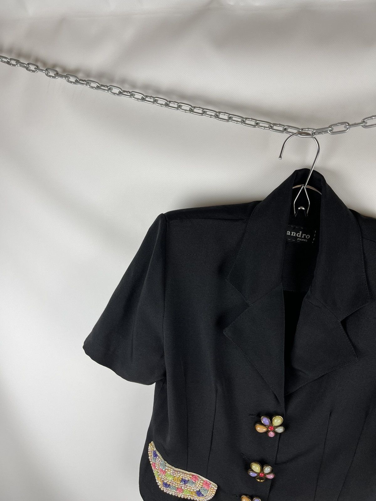 Sandro Sandro Paris vintage 80s fabrique in France blazer jacket Size M / US 6-8 / IT 42-44 - 2 Thumbnail