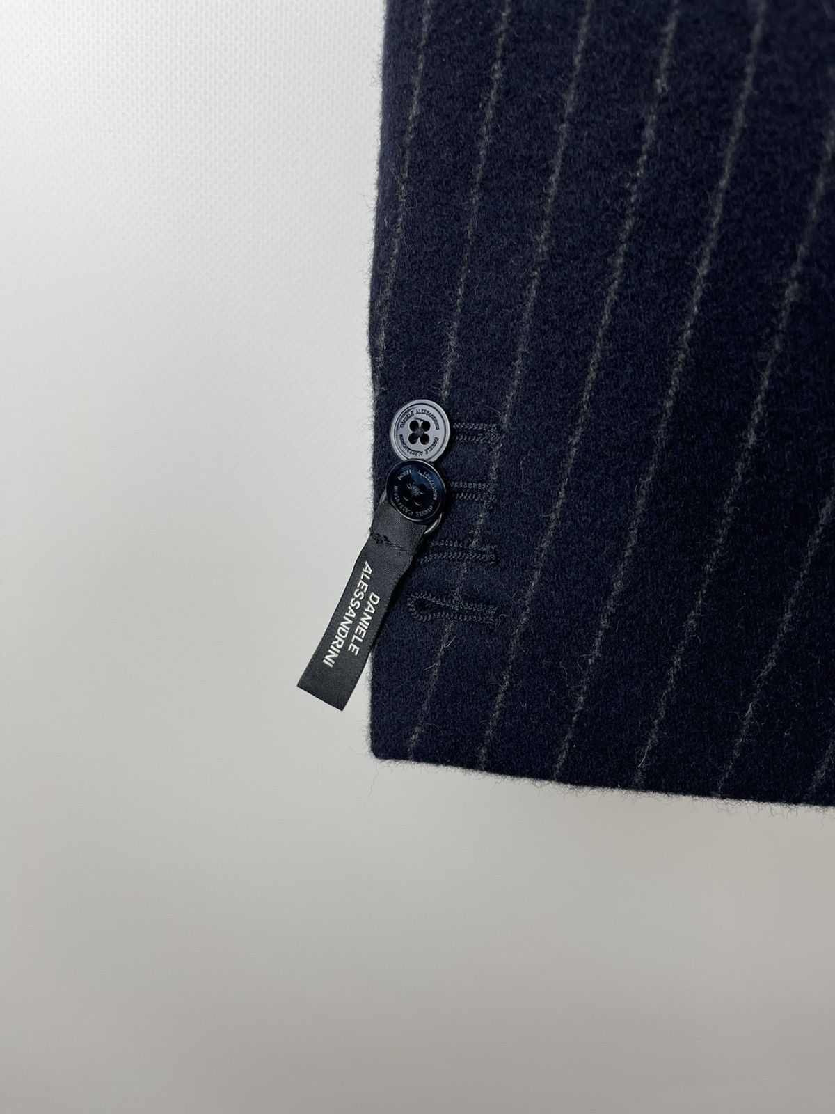 Daniele Alessandrini RRP 470€! Daniele Alessandrini striped navy 3 button blazer Size 40R - 4 Thumbnail