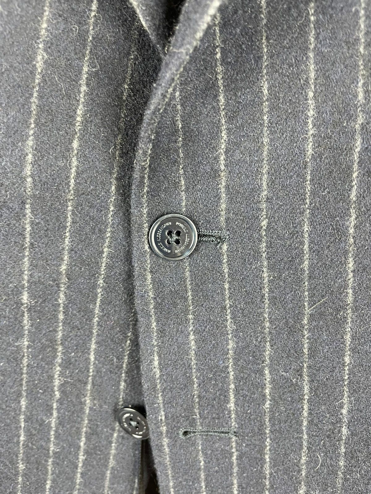Daniele Alessandrini RRP 470€! Daniele Alessandrini striped navy 3 button blazer Size 40R - 10 Thumbnail