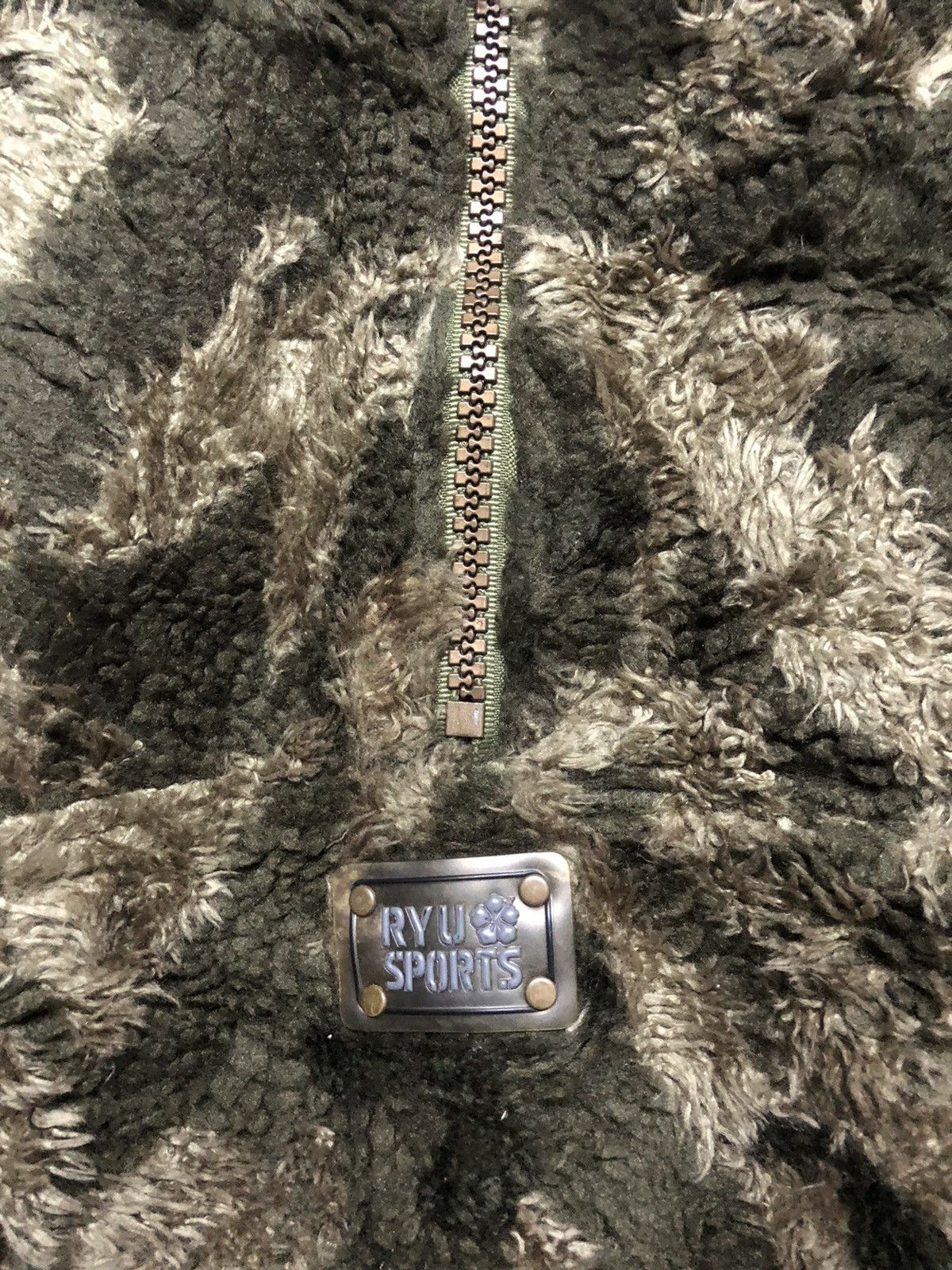 Japanese Brand × Mossy Oaks Ryu sport Half zip Pullover Mockneck Sherpa Jacket Size US XL / EU 56 / 4 - 4 Thumbnail