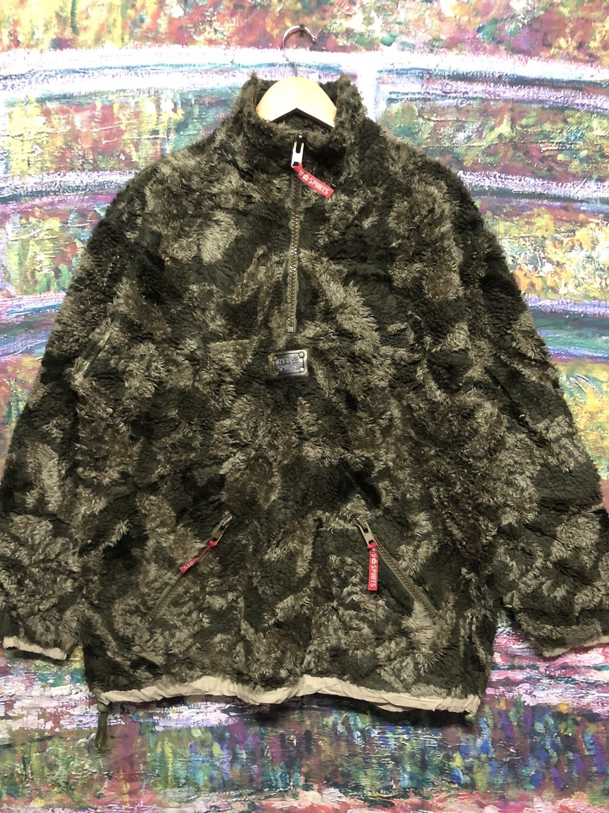 Japanese Brand × Mossy Oaks Ryu sport Half zip Pullover Mockneck Sherpa Jacket Size US XL / EU 56 / 4 - 3 Thumbnail