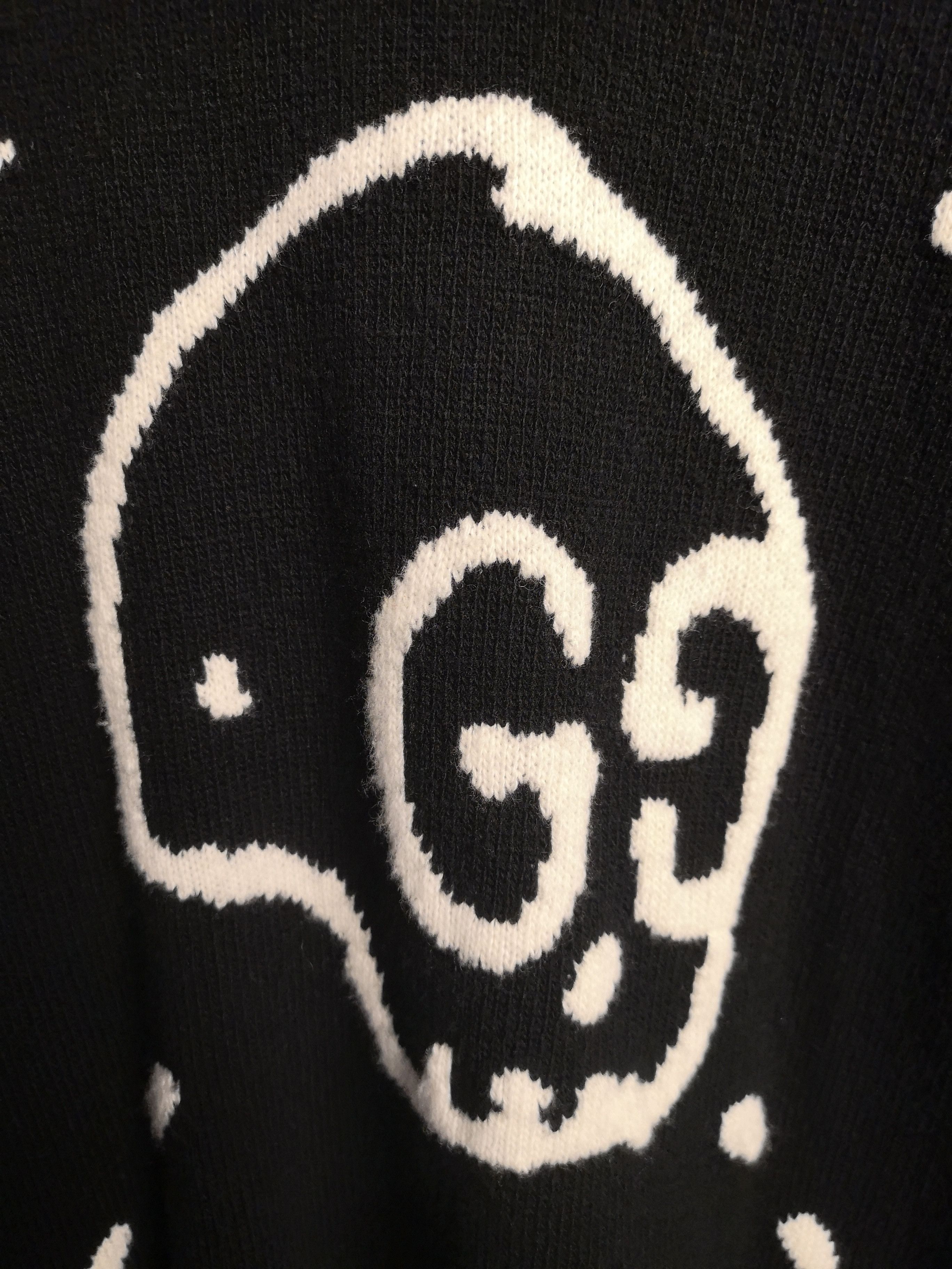 Gucci Gucci Ghost Knit Sweater in Black Merino Wool Size US S / EU 44-46 / 1 - 3 Thumbnail